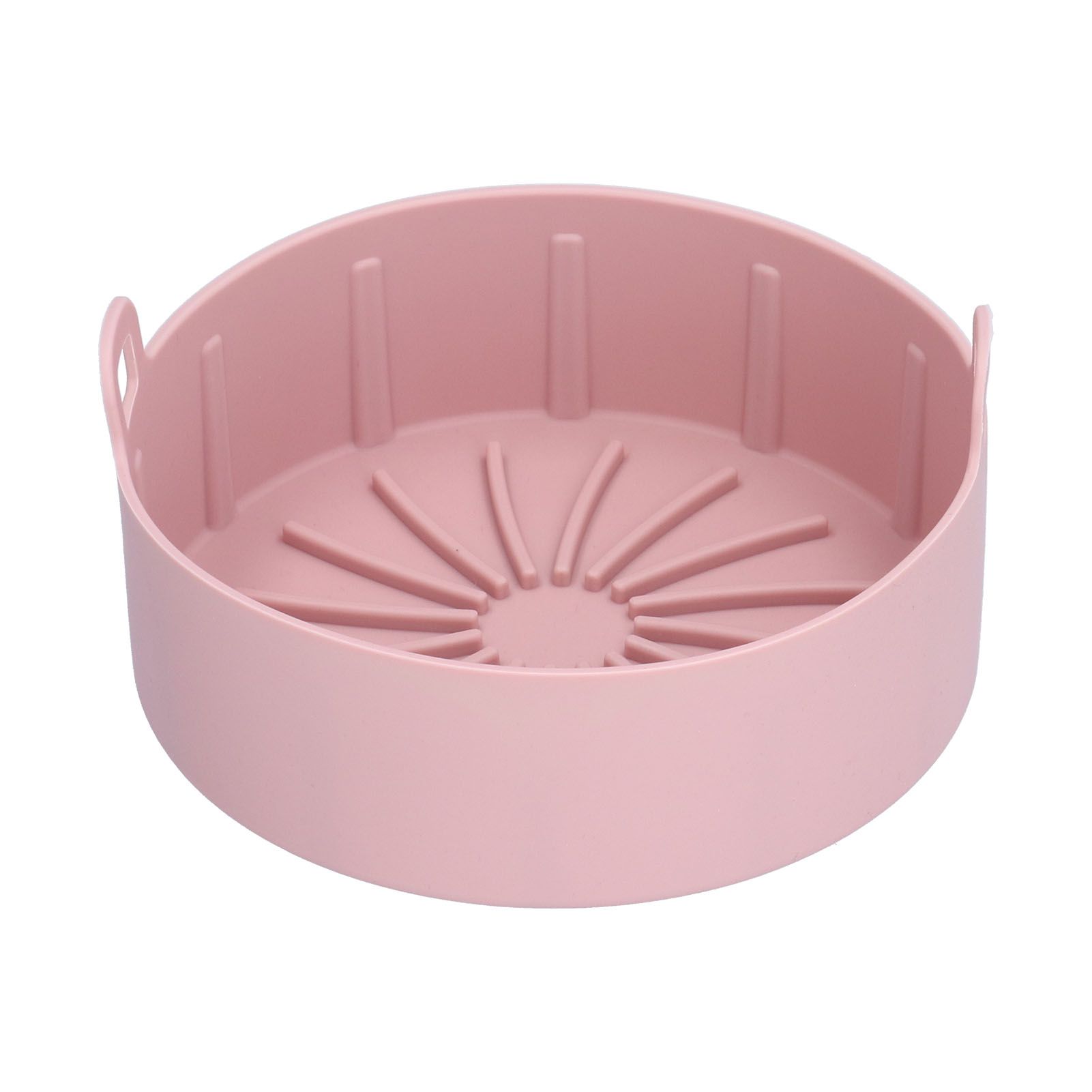 Reusable Silicone Pot Replacement Kitchen Electric Fryer Basket Tray Baking Accessory 20℃220℃(16cm Pink ) - Image 1