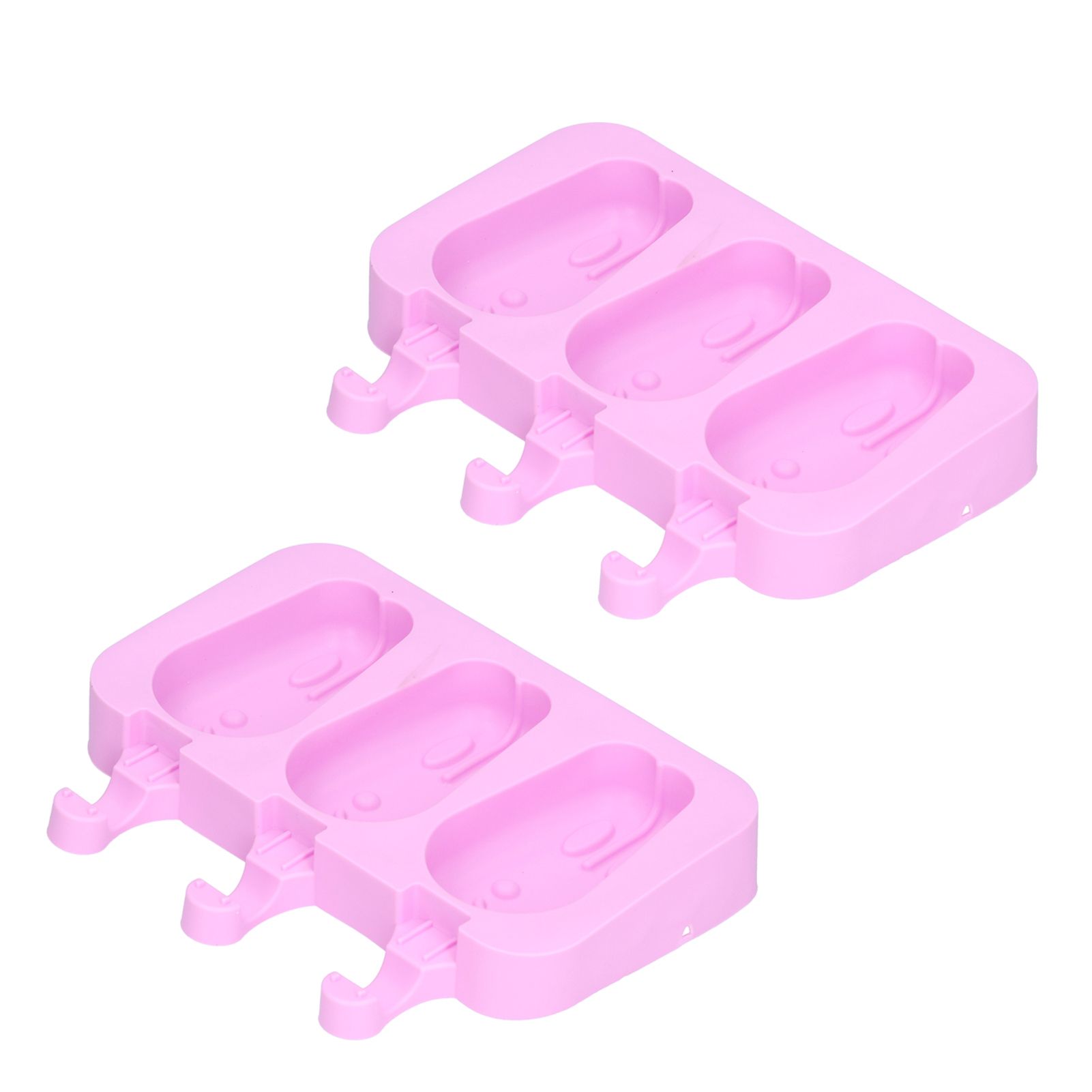 2Pcs 3 Grid Silicone Ice Cream Mold with Lid Rabbit Shaped Mold for Summer Home Kitchen - Image 8