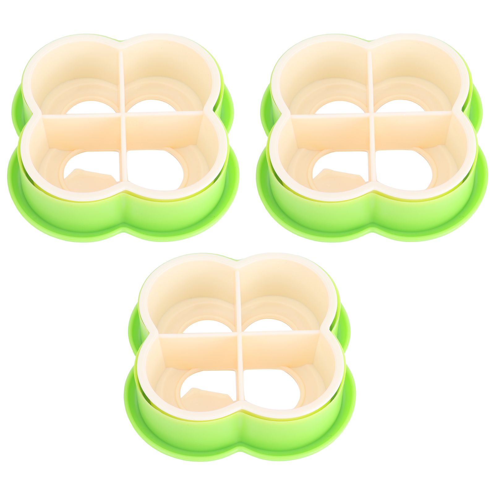 3Set Sandwich Cutter 4 Leaf Shaped Bread Mold Sushi Making Tool for Home Kitchen - Image 4