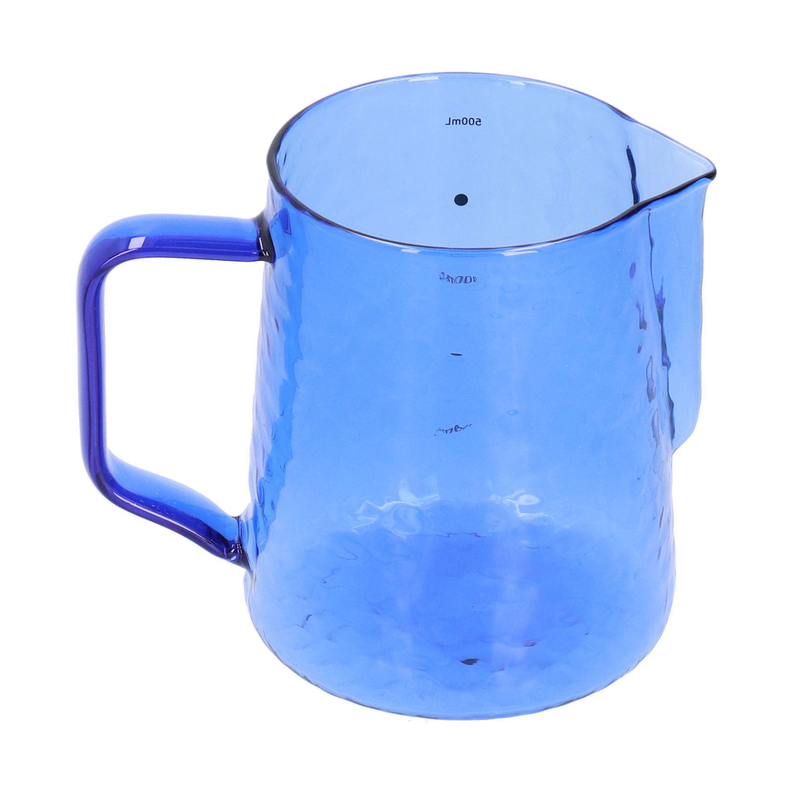 500ml Milk Frothing Pitcher Multipurpose Borosilicate Glass Milk Jug for Coffee Milk BeverageBlue - Image 1