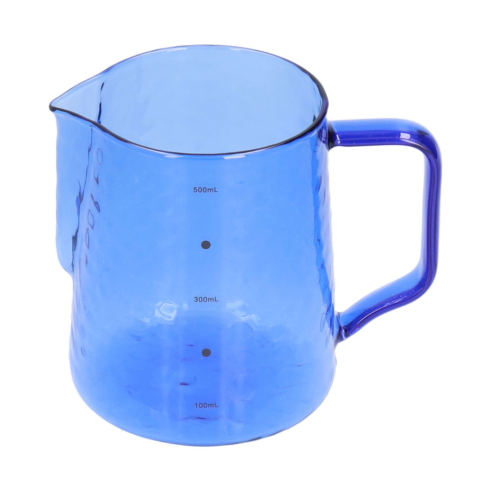 500ml Milk Frothing Pitcher Multipurpose Borosilicate Glass Milk Jug for Coffee Milk BeverageBlue - Image 2