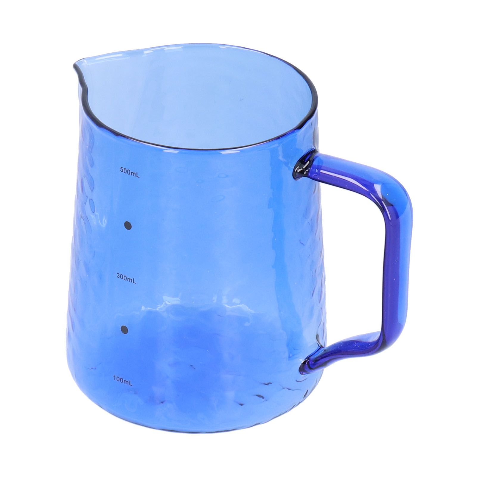 500ml Milk Frothing Pitcher Multipurpose Borosilicate Glass Milk Jug for Coffee Milk BeverageBlue - Image 5