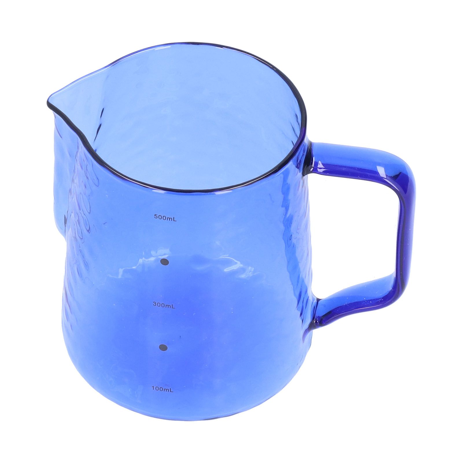 500ml Milk Frothing Pitcher Multipurpose Borosilicate Glass Milk Jug for Coffee Milk BeverageBlue - Image 7