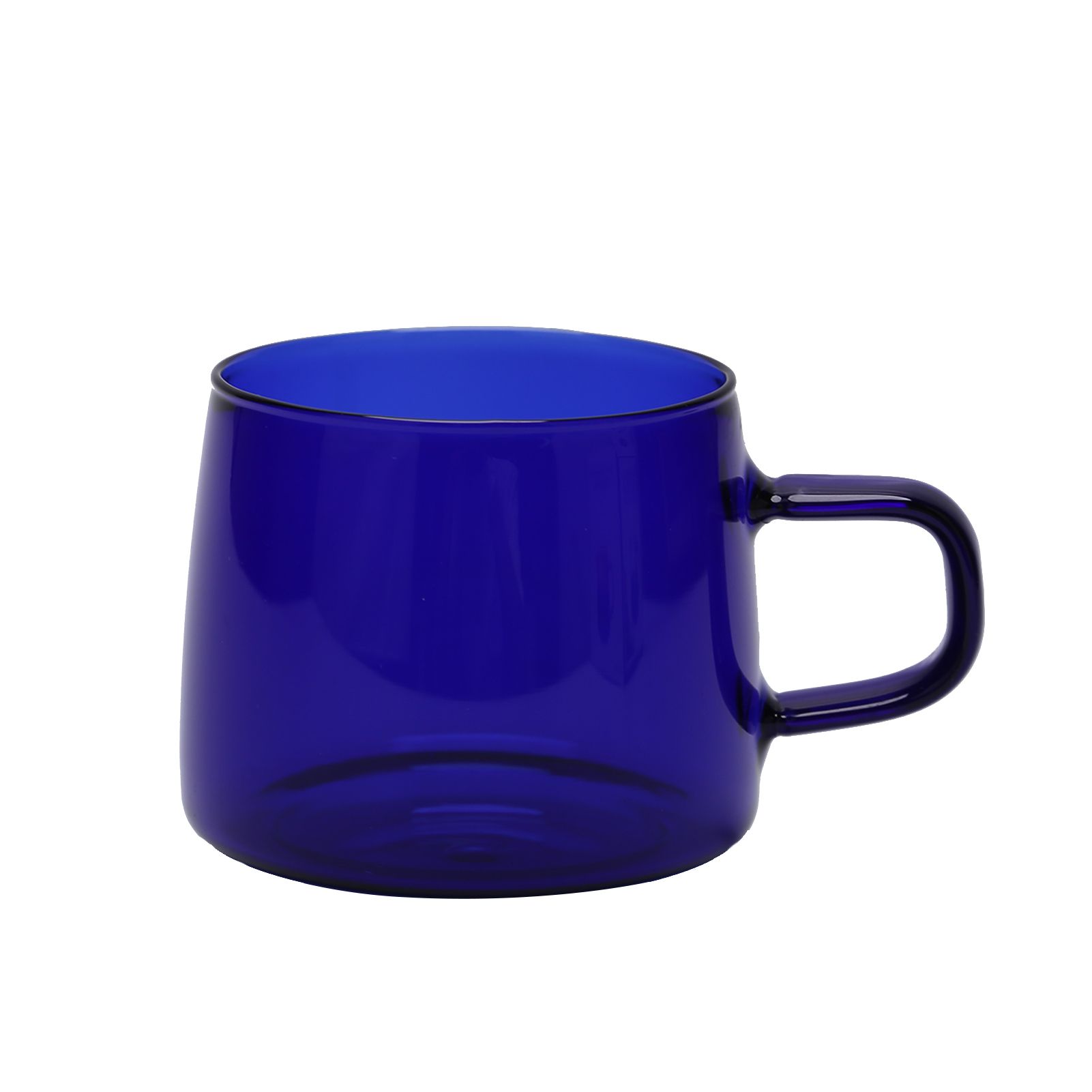 350ml Glass Coffee Cup Crystal Coffee Mug with Handle High Temperature Resistance for Home and CafeBlue - Image 2