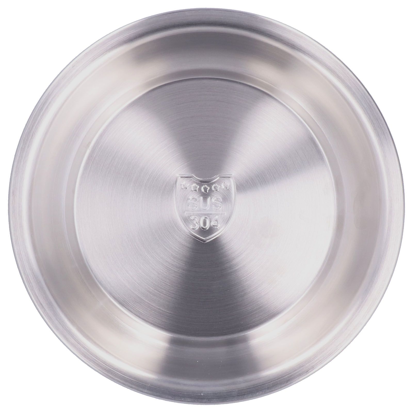 Stainless Steel Plate 304 Food Grade Material Stainless Steel Rounded Deepen Dish for Eating22cm/8.7in - Image 1