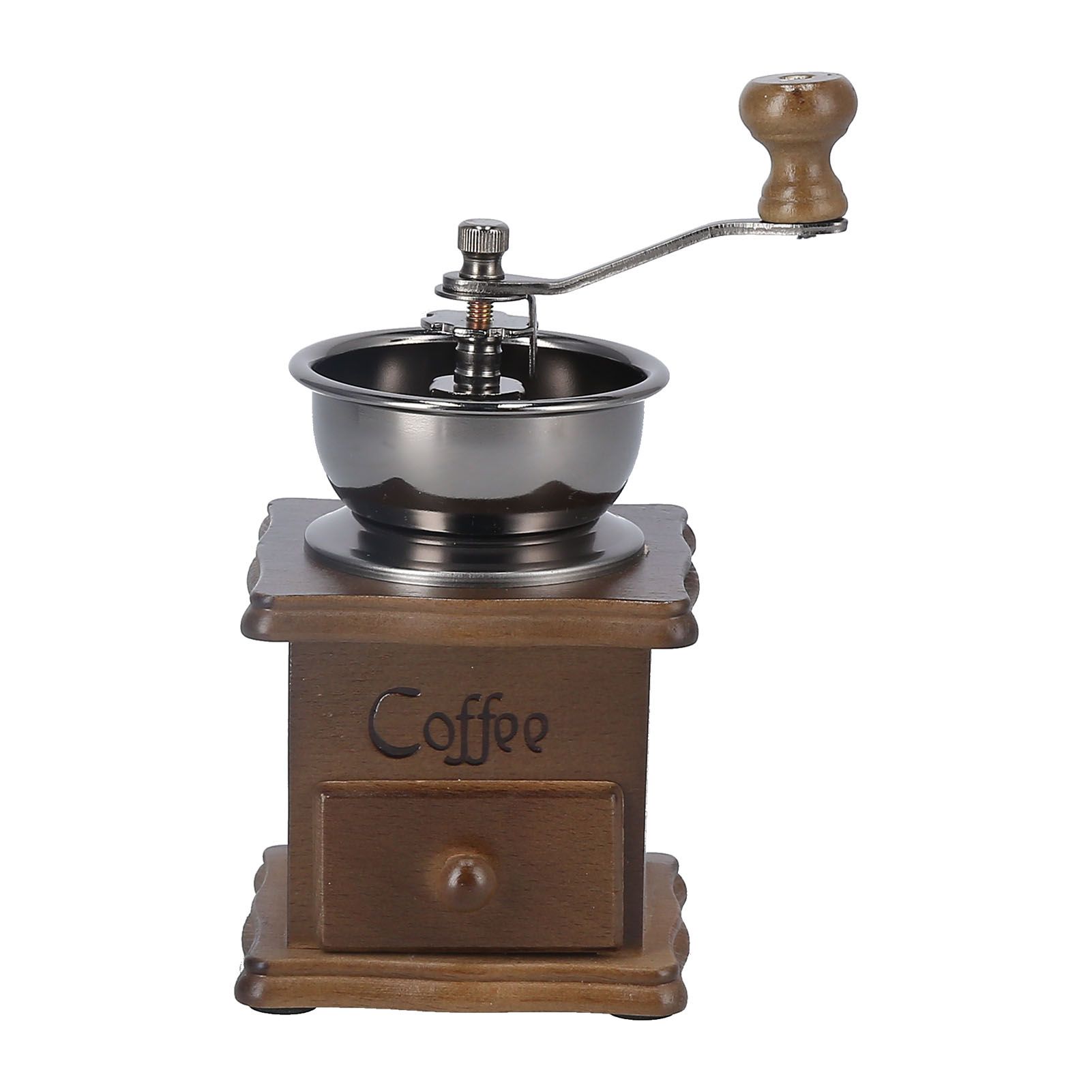 Manual Coffee Grinder Portable Retro Classic Fine Polished Pull Out Coffee Bean Grinder - Image 1