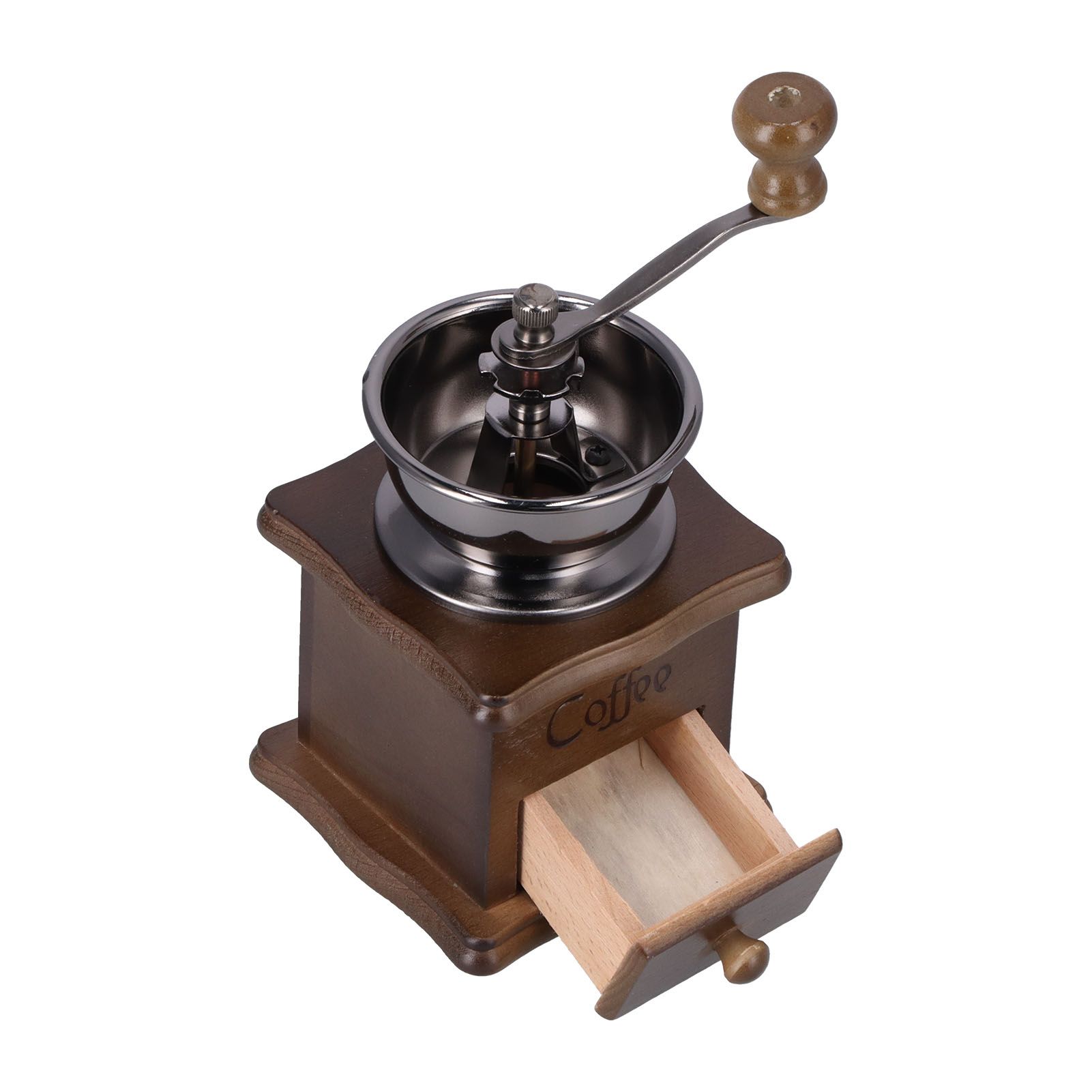 Manual Coffee Grinder Portable Retro Classic Fine Polished Pull Out Coffee Bean Grinder - Image 2