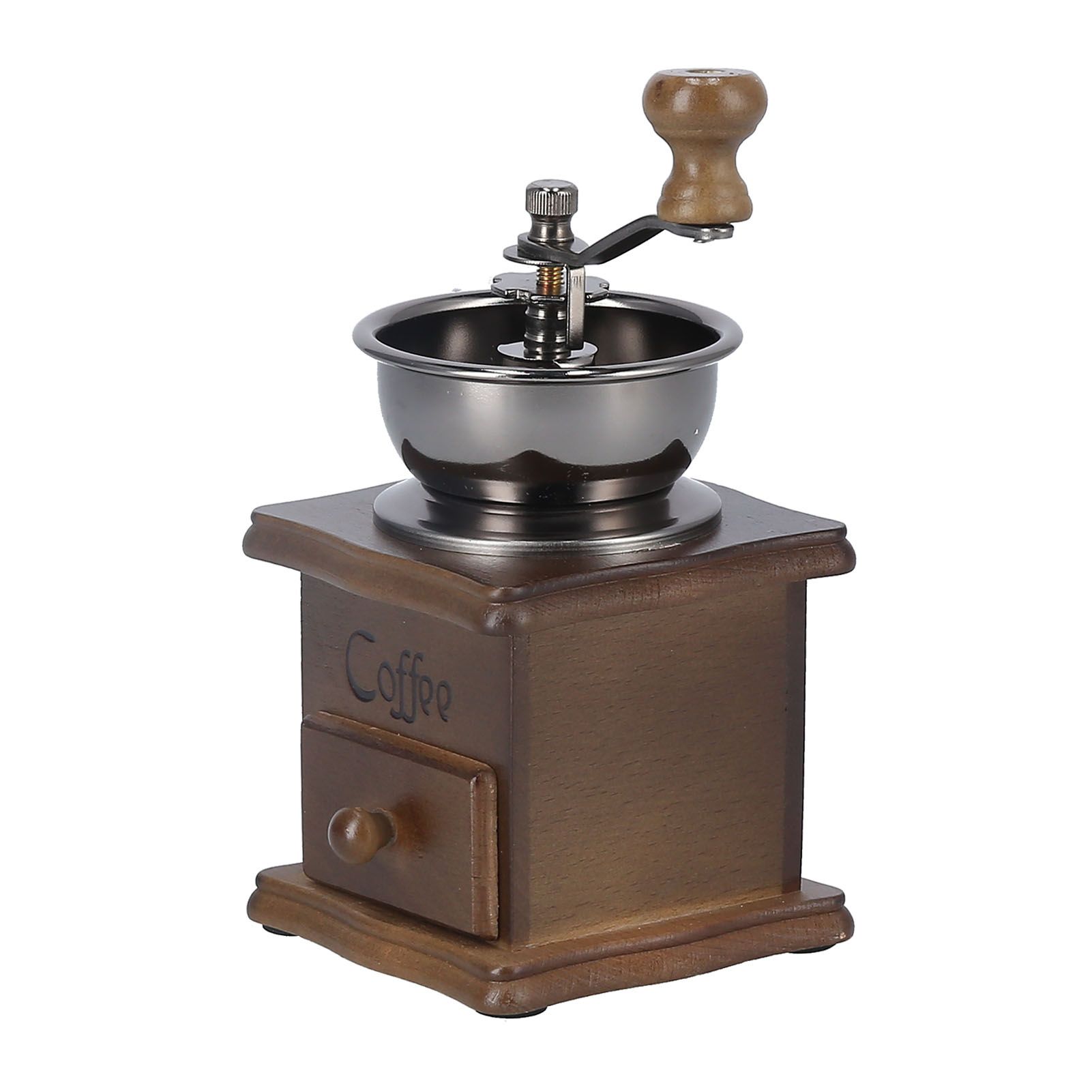 Manual Coffee Grinder Portable Retro Classic Fine Polished Pull Out Coffee Bean Grinder - Image 4