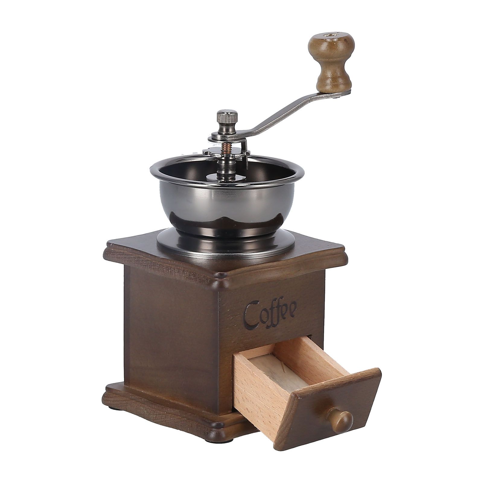 Manual Coffee Grinder Portable Retro Classic Fine Polished Pull Out Coffee Bean Grinder - Image 6