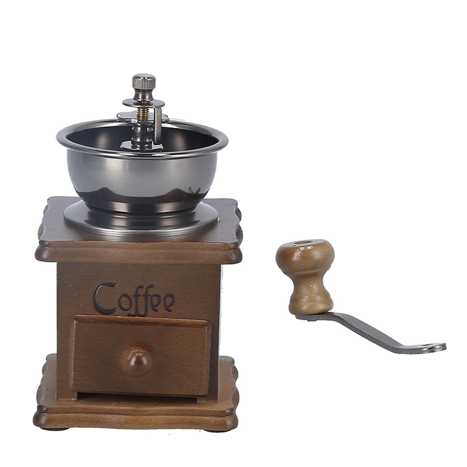 Manual Coffee Grinder Portable Retro Classic Fine Polished Pull Out Coffee Bean Grinder - Image 7