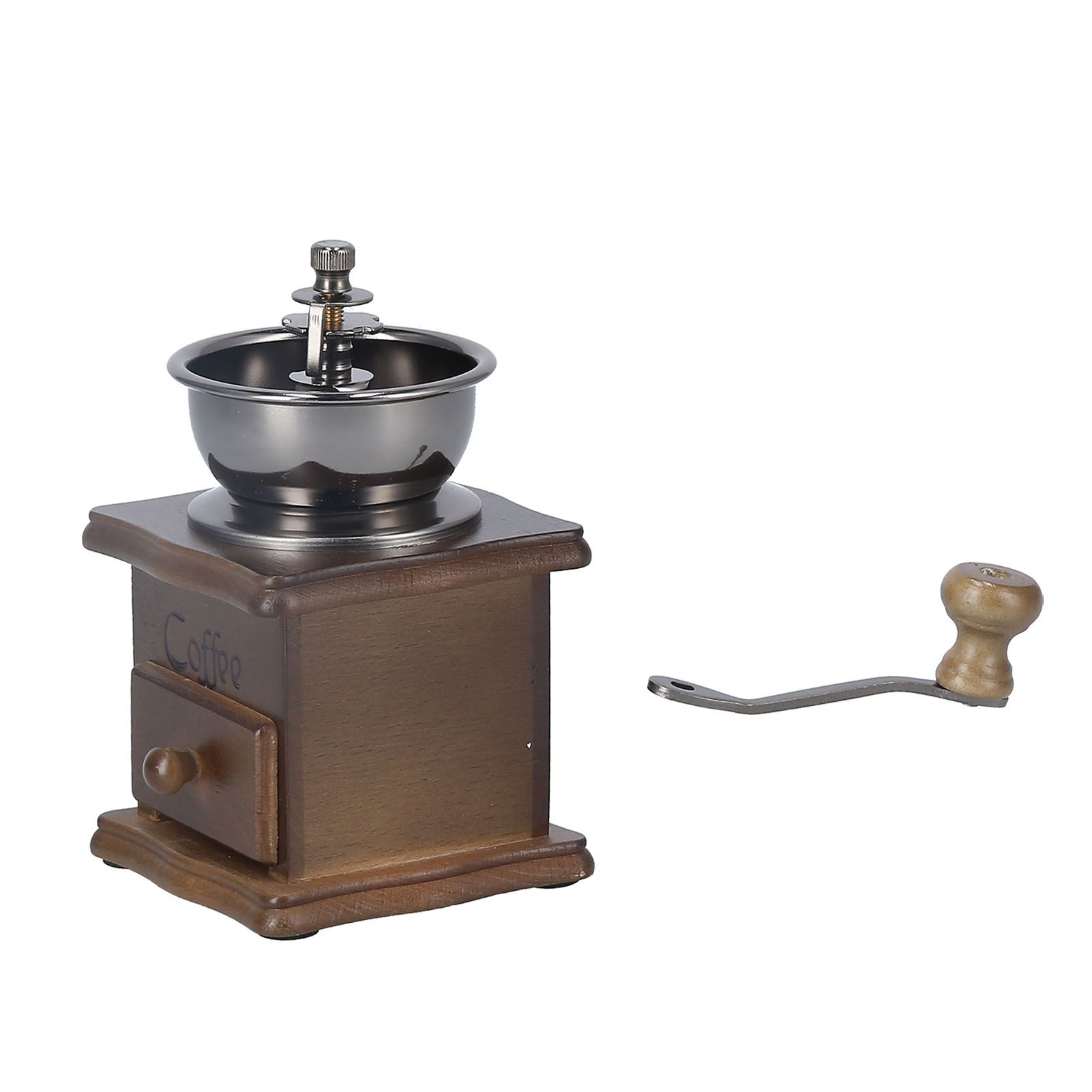 Manual Coffee Grinder Portable Retro Classic Fine Polished Pull Out Coffee Bean Grinder - Image 8