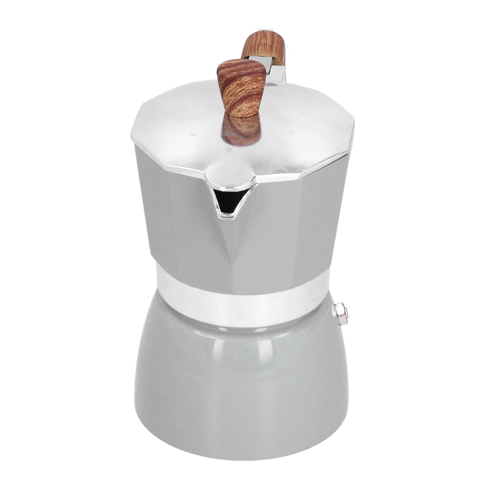 150ML Practical Aluminum Coffee Maker Octagonal Moka Coffee Pot for Home Office Kitchen ApplianceSilver - Image 5