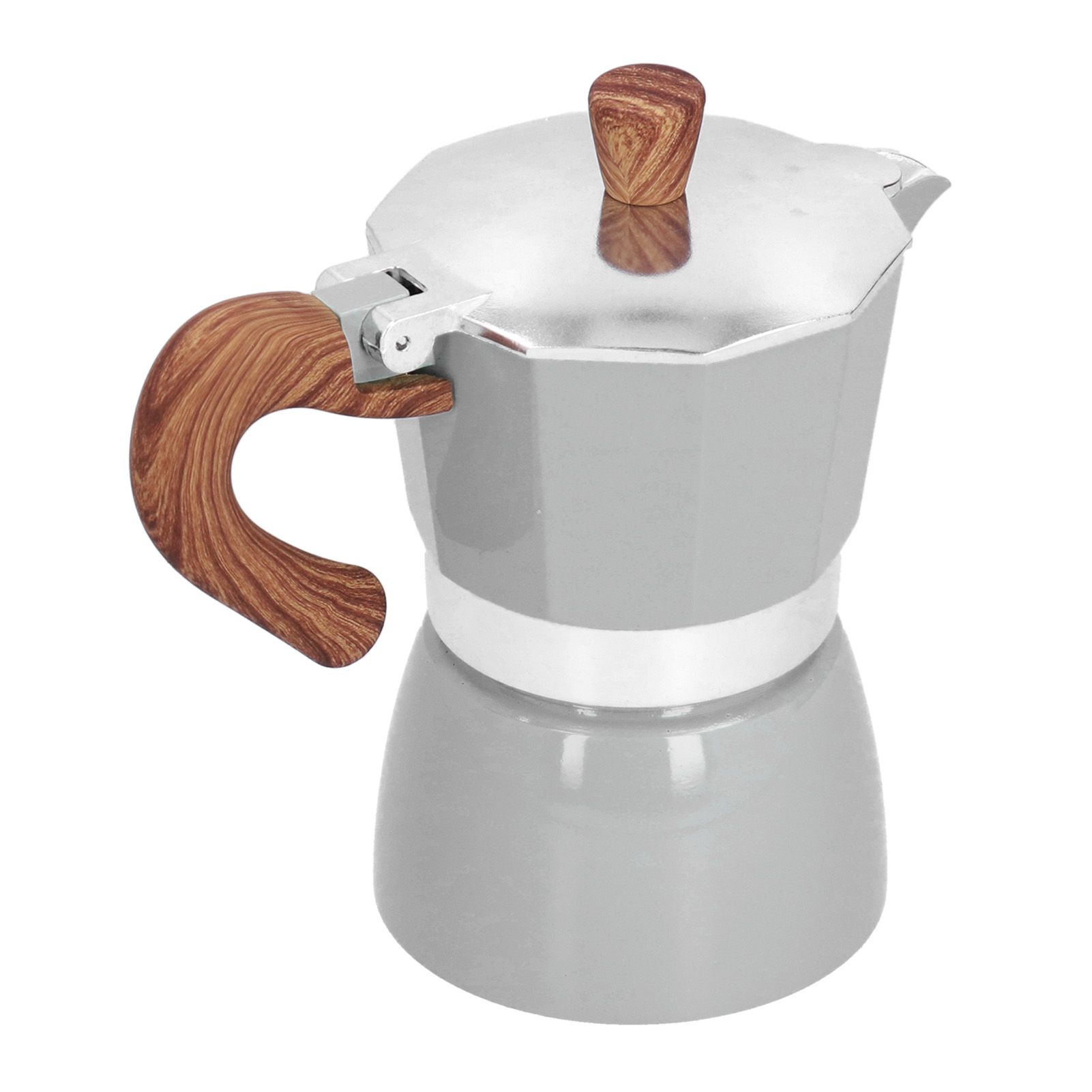 150ML Practical Aluminum Coffee Maker Octagonal Moka Coffee Pot for Home Office Kitchen ApplianceSilver - Image 6