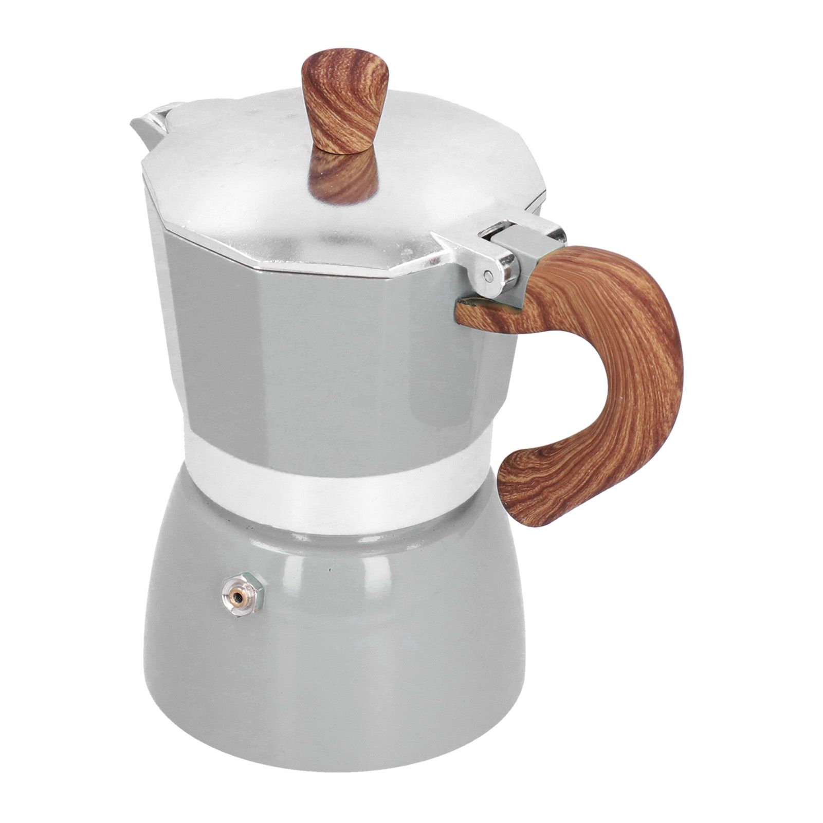 150ML Practical Aluminum Coffee Maker Octagonal Moka Coffee Pot for Home Office Kitchen ApplianceSilver - Image 8