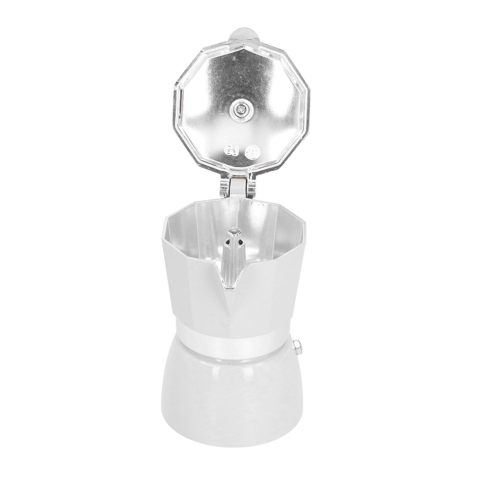 150ML Practical Aluminum Coffee Maker Octagonal Moka Coffee Pot for Home Office Kitchen ApplianceMilky White - Image 8