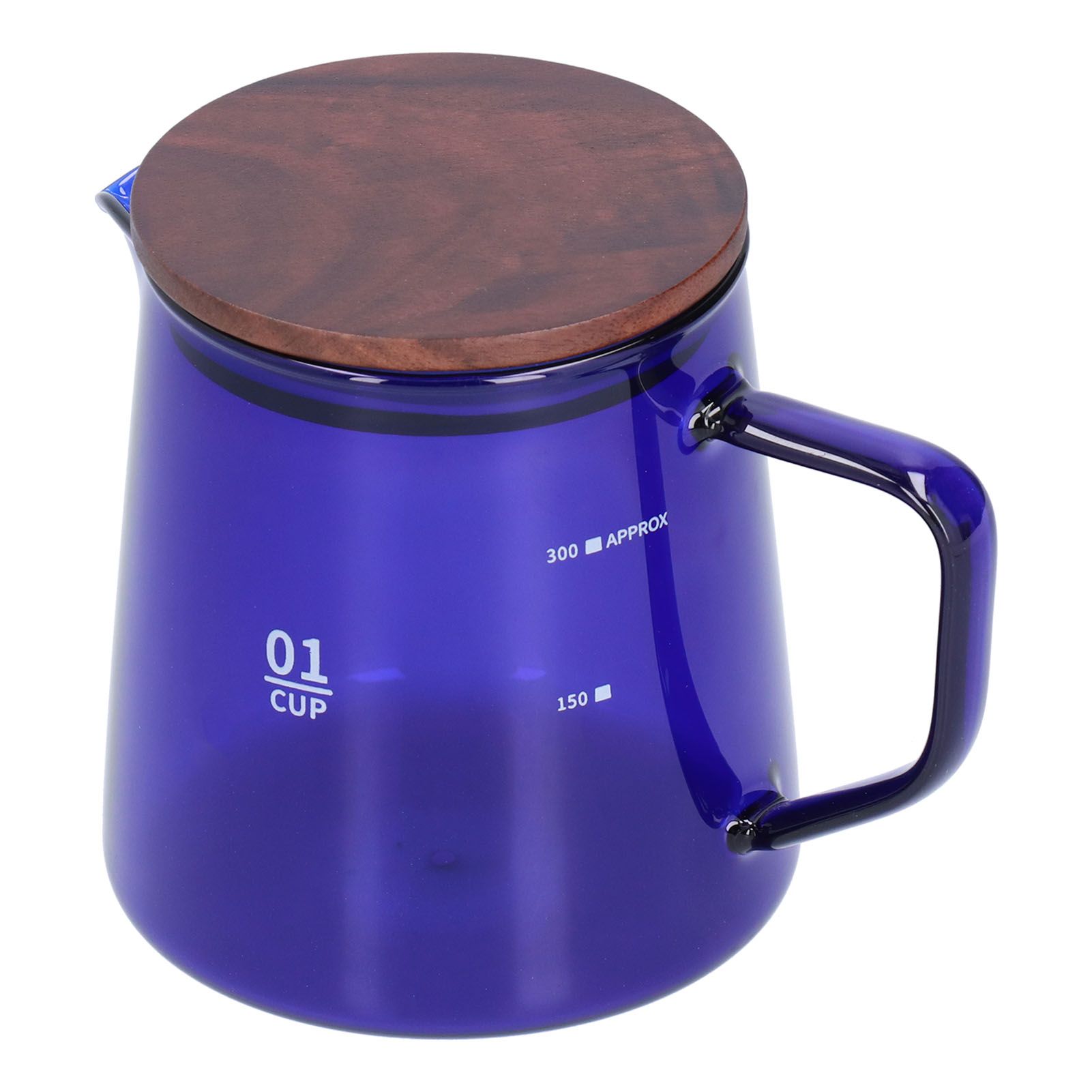 Tea Cup Borosilicate Glass 300ml 11.9oz Heat Resistant Household Coffee Mug Water Container with LidBlue - Image 3