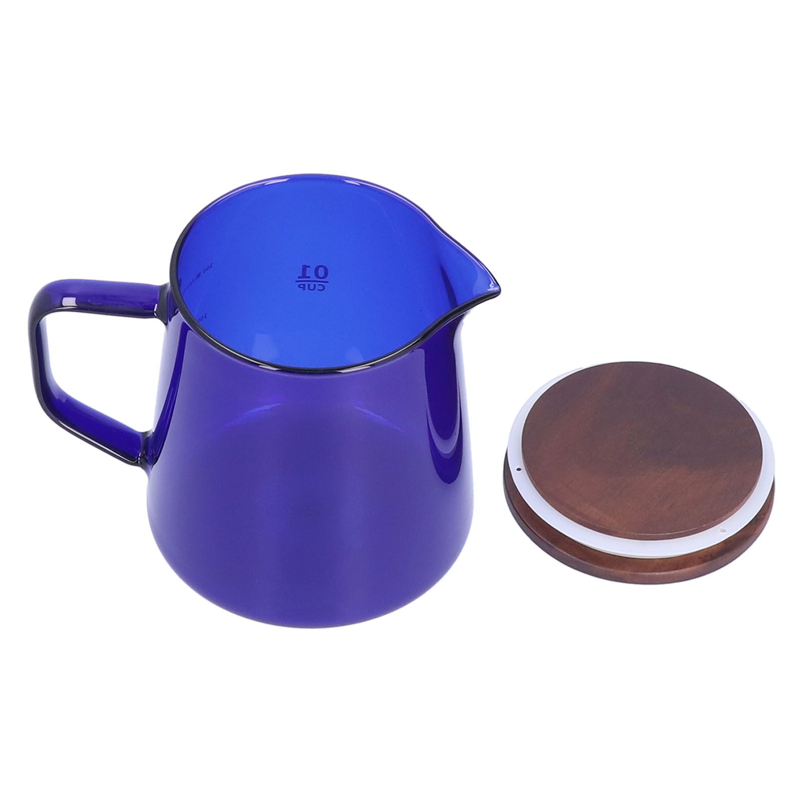 Tea Cup Borosilicate Glass 300ml 11.9oz Heat Resistant Household Coffee Mug Water Container with LidBlue - Image 4