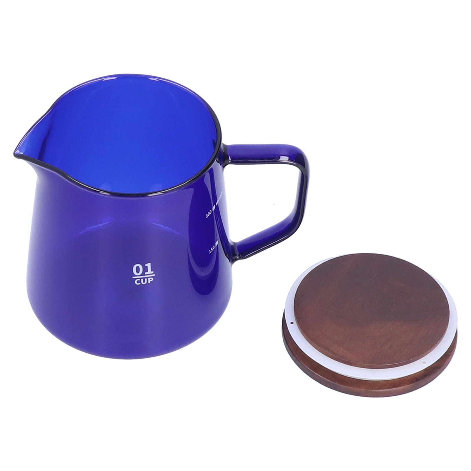Tea Cup Borosilicate Glass 300ml 11.9oz Heat Resistant Household Coffee Mug Water Container with LidBlue - Image 6