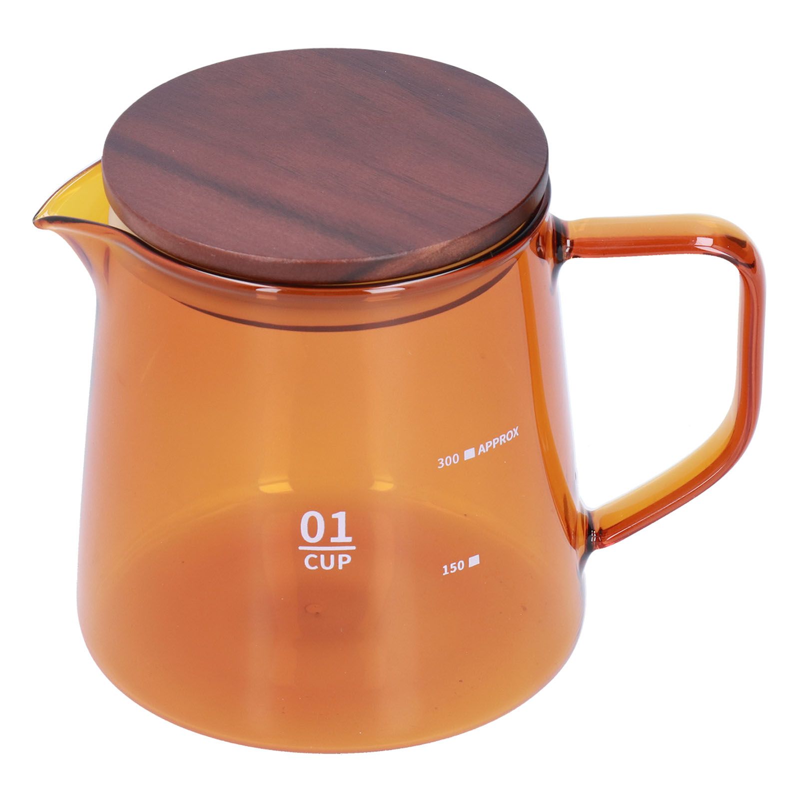 Tea Cup Borosilicate Glass 300ml 11.9oz Heat Resistant Household Coffee Mug Water Container with LidBrown - Image 1