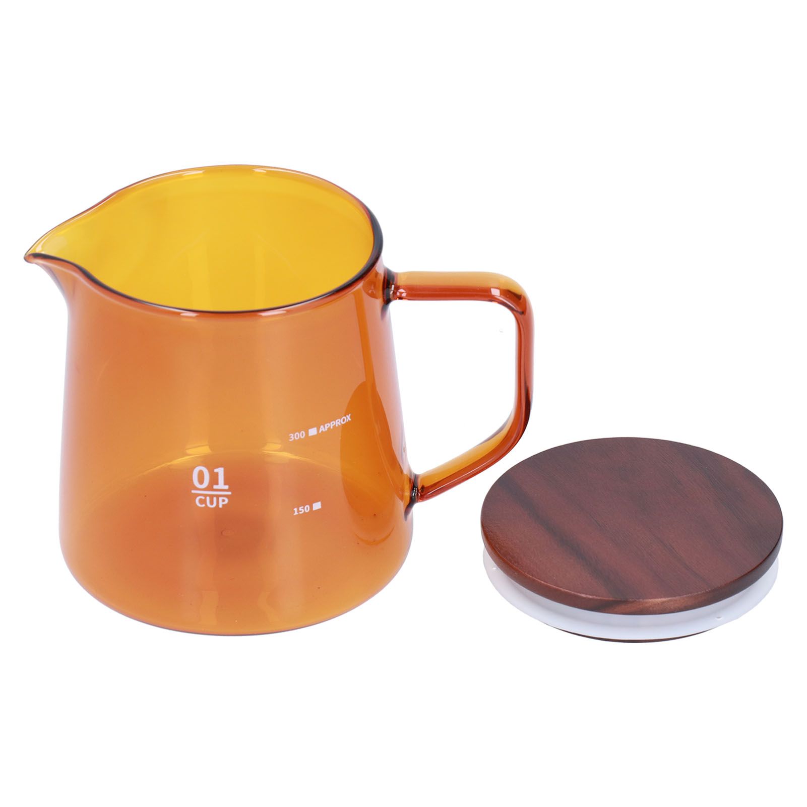 Tea Cup Borosilicate Glass 300ml 11.9oz Heat Resistant Household Coffee Mug Water Container with LidBrown - Image 2