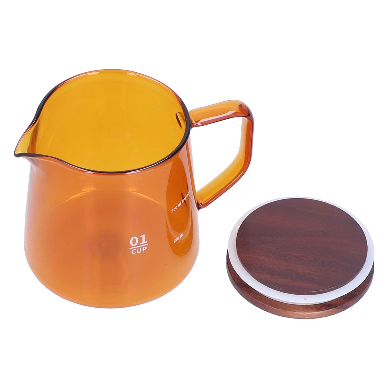 Tea Cup Borosilicate Glass 300ml 11.9oz Heat Resistant Household Coffee Mug Water Container with LidBrown - Image 3