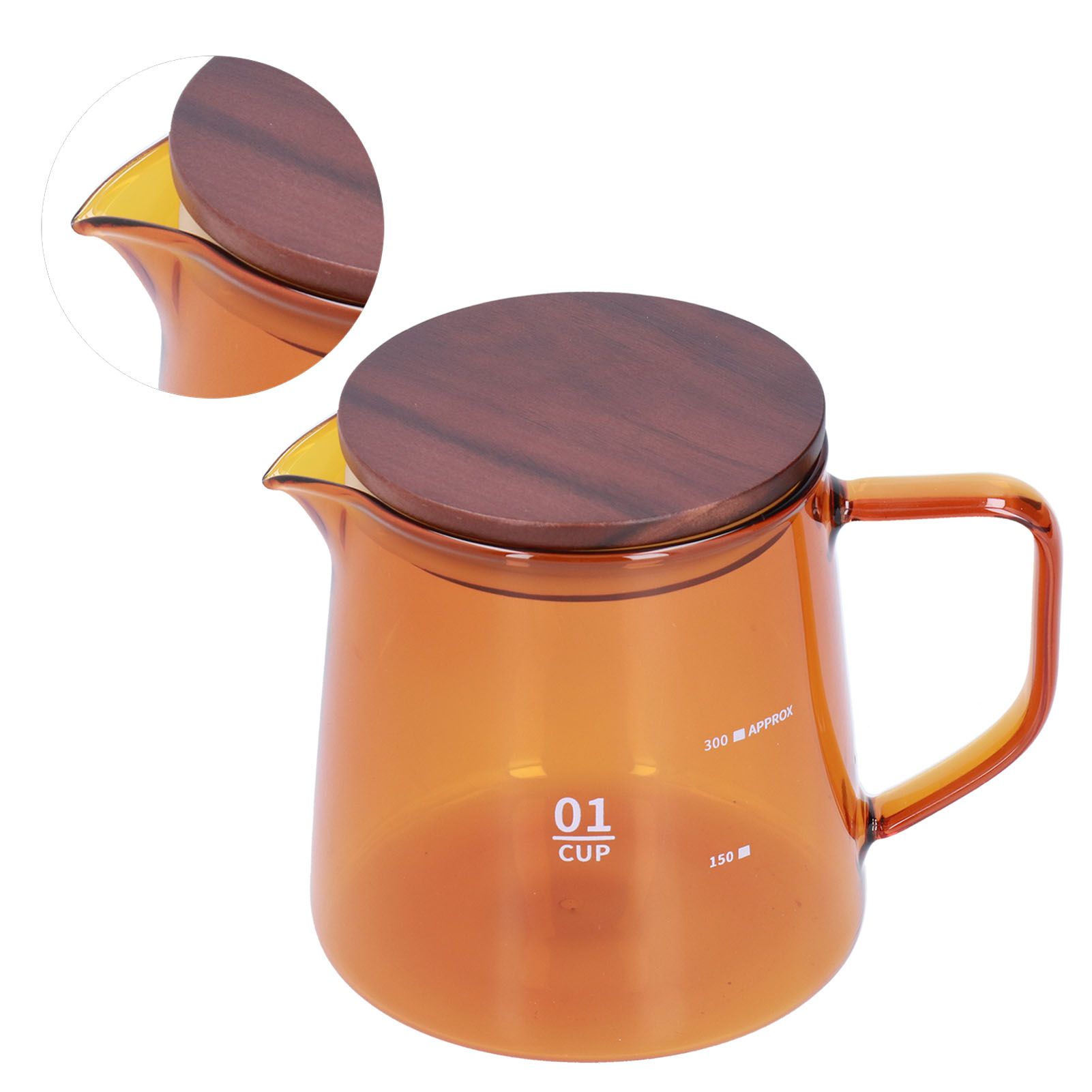 Tea Cup Borosilicate Glass 300ml 11.9oz Heat Resistant Household Coffee Mug Water Container with LidBrown - Image 6