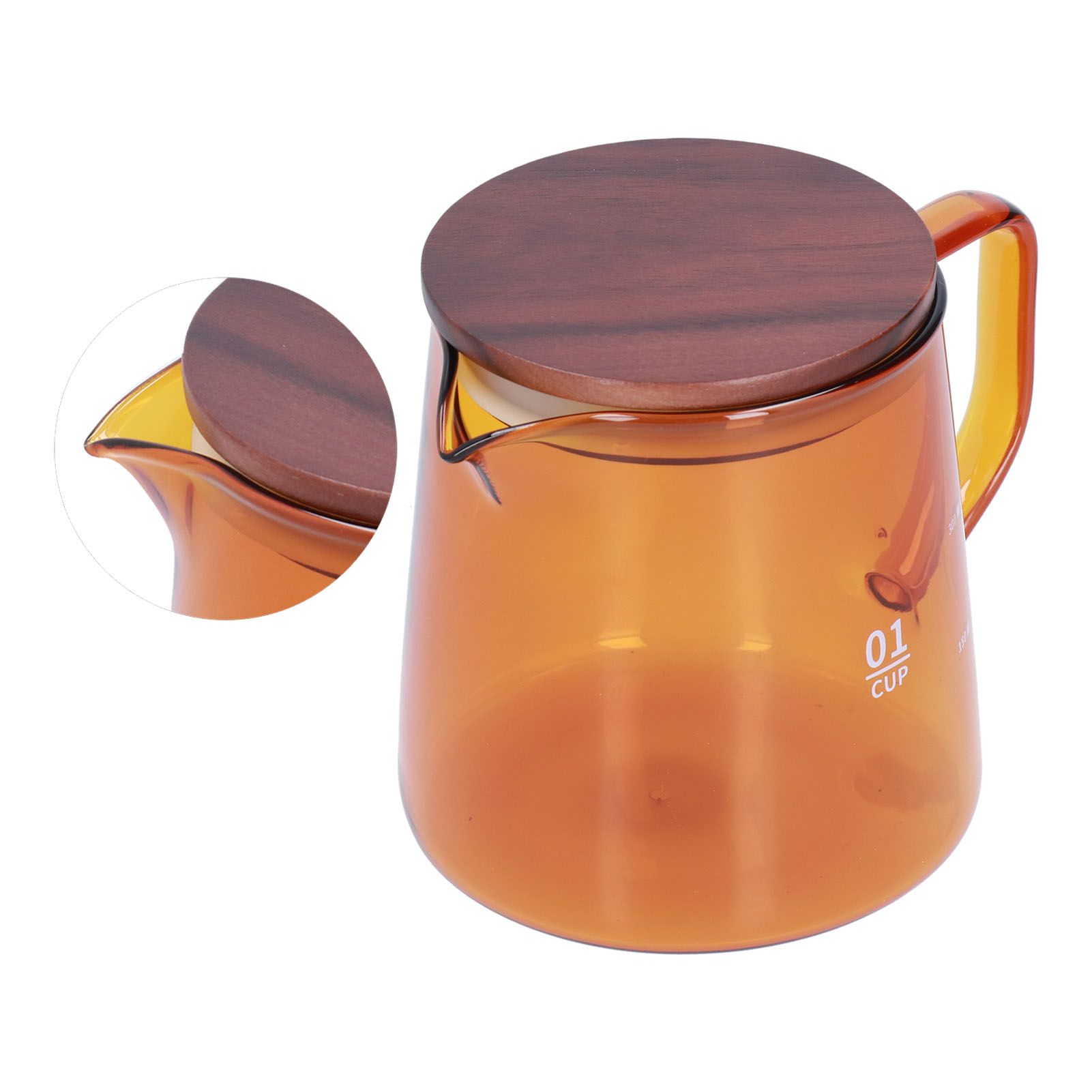 Tea Cup Borosilicate Glass 300ml 11.9oz Heat Resistant Household Coffee Mug Water Container with LidBrown - Image 8