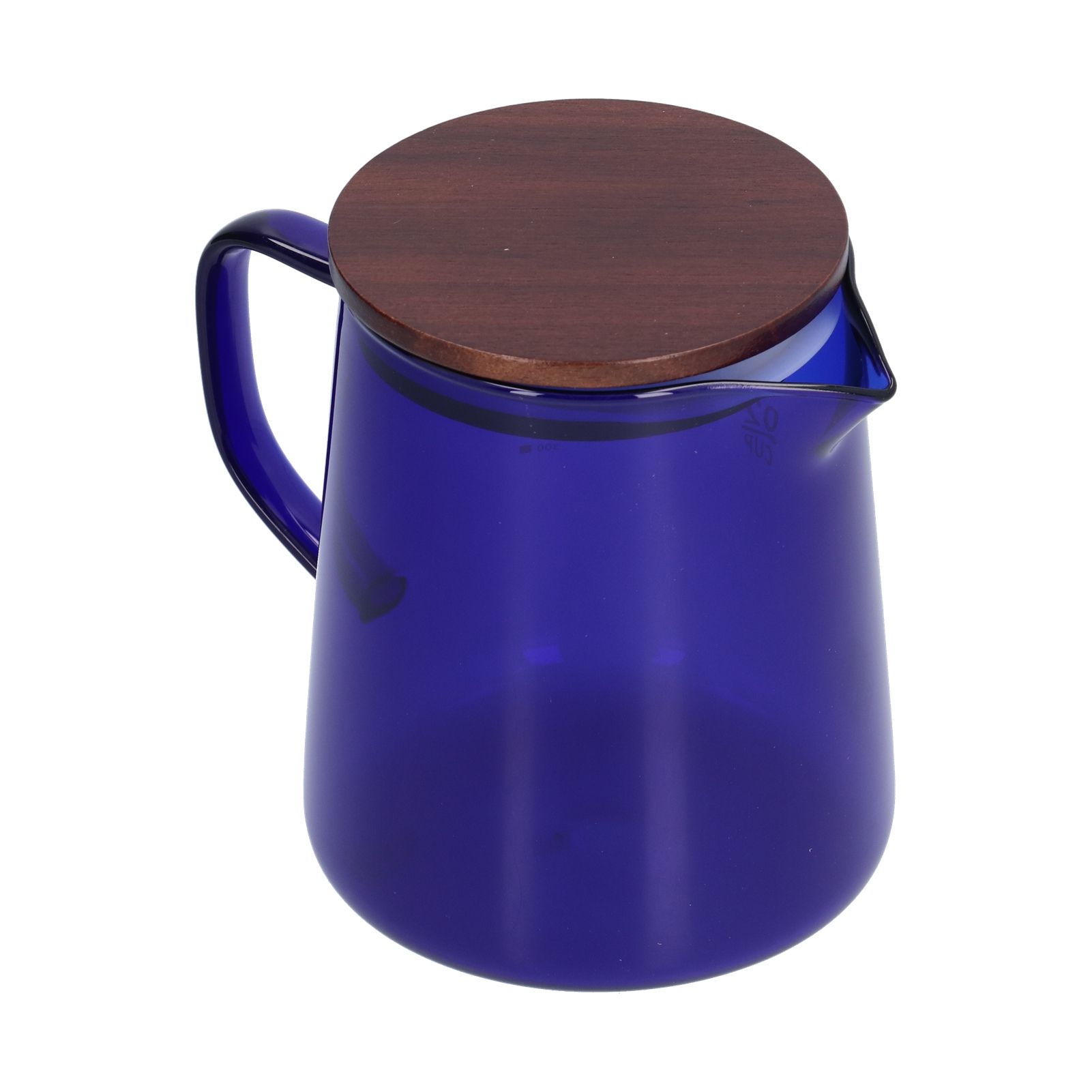 500ml Heat Resistant Coffee Server with Wooden Lid Household Tea Kettle for Home OfficeBlue - Image 4