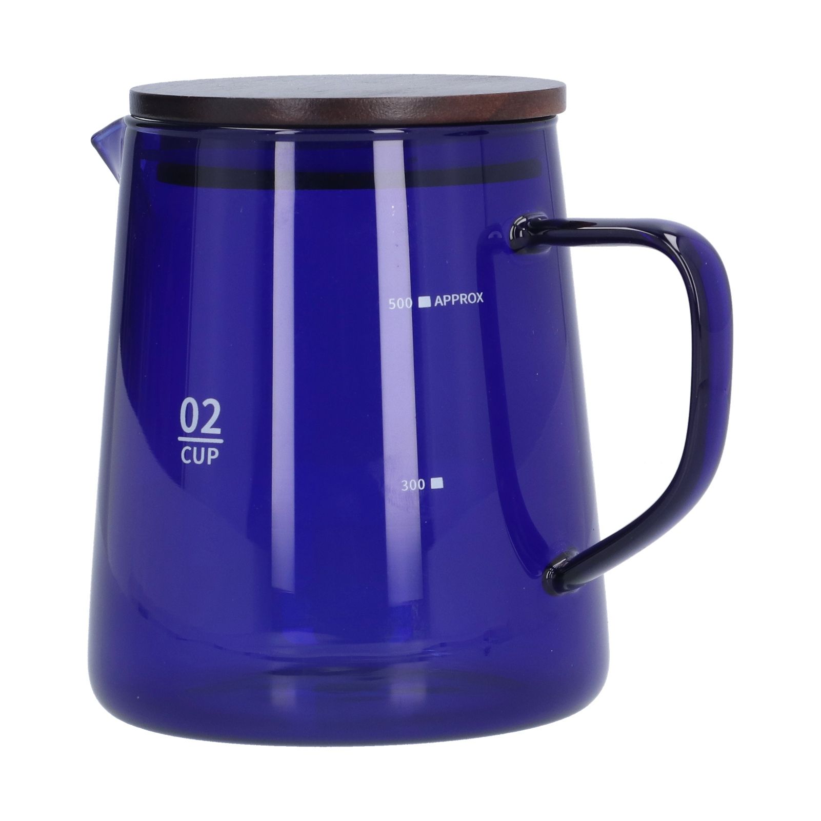 500ml Heat Resistant Coffee Server with Wooden Lid Household Tea Kettle for Home OfficeBlue - Image 6