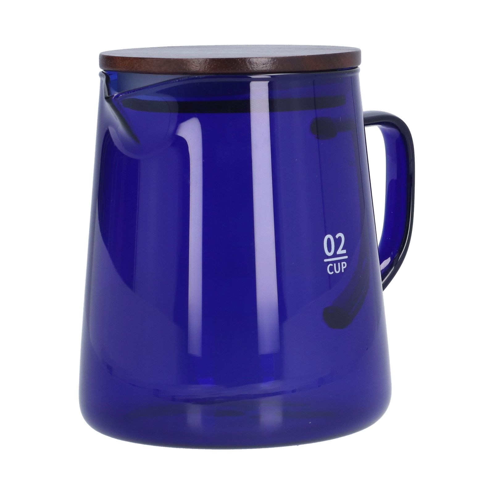 500ml Heat Resistant Coffee Server with Wooden Lid Household Tea Kettle for Home OfficeBlue - Image 8