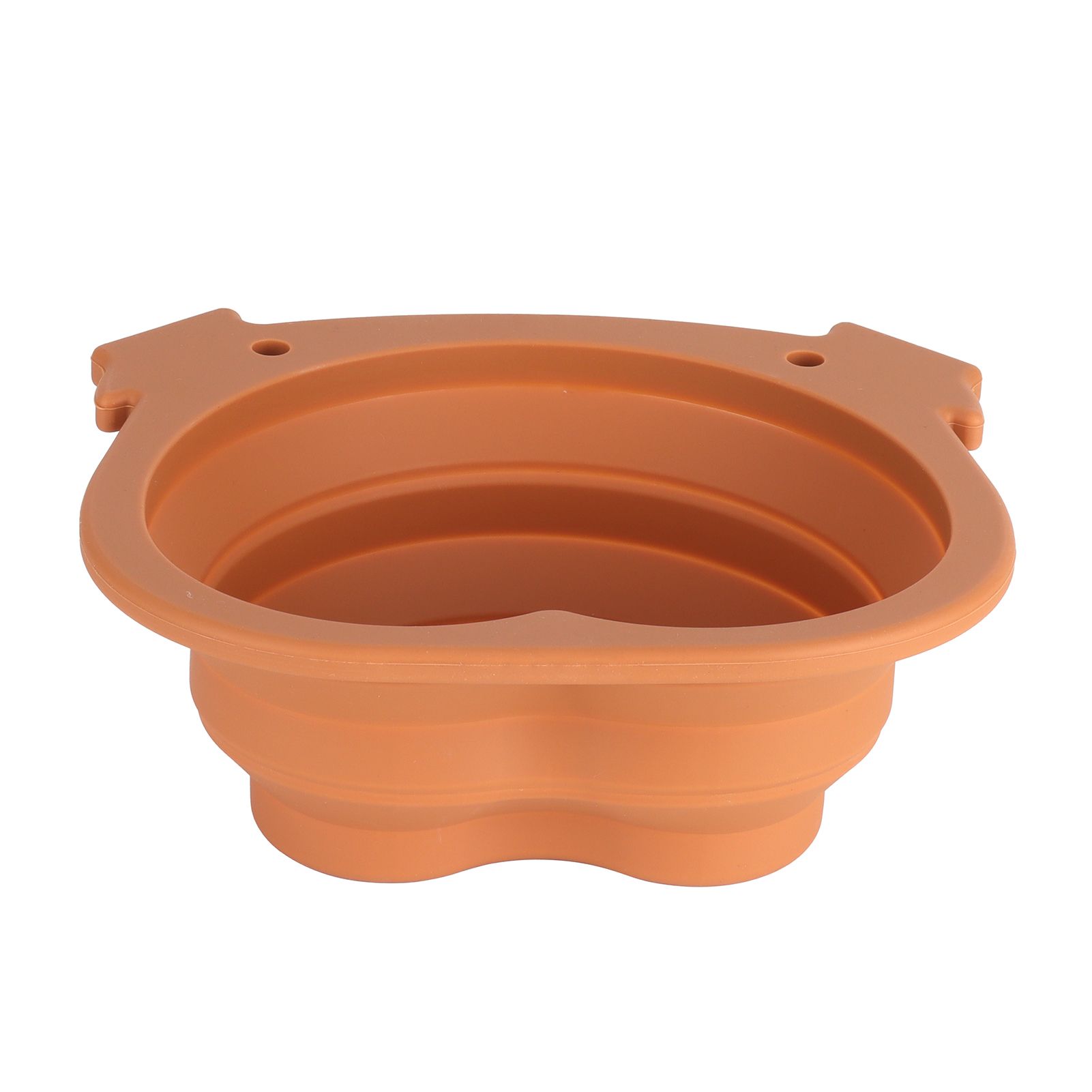 600ml Collapsible Dog Bowl Brown Durable Multifunctional Foldable Portable Dog Bowl for Hiking Camping - Image 1