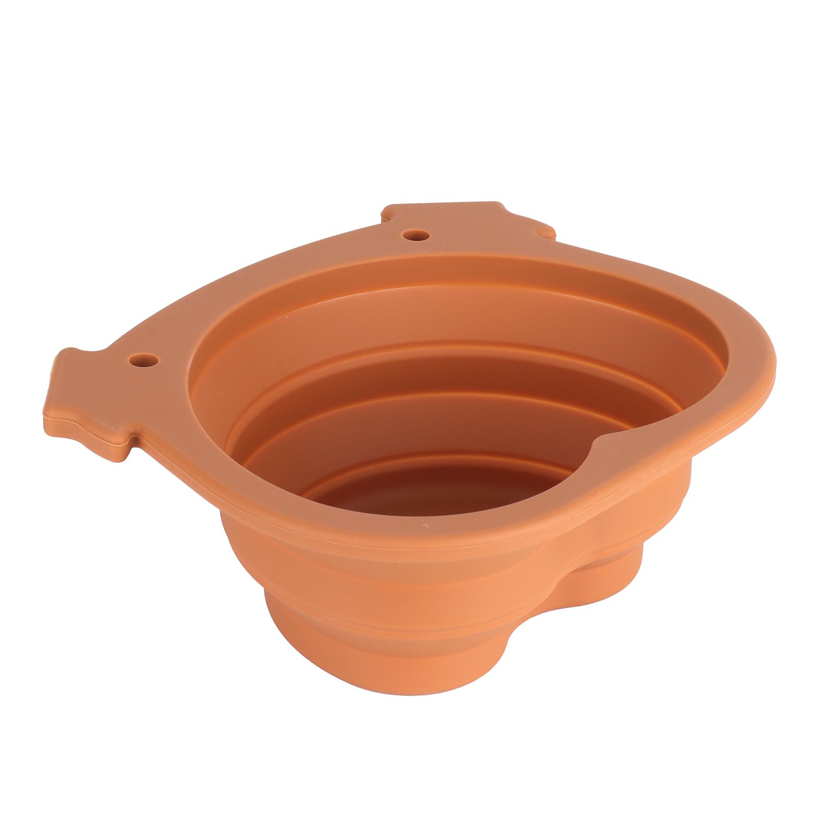 600ml Collapsible Dog Bowl Brown Durable Multifunctional Foldable Portable Dog Bowl for Hiking Camping - Image 2