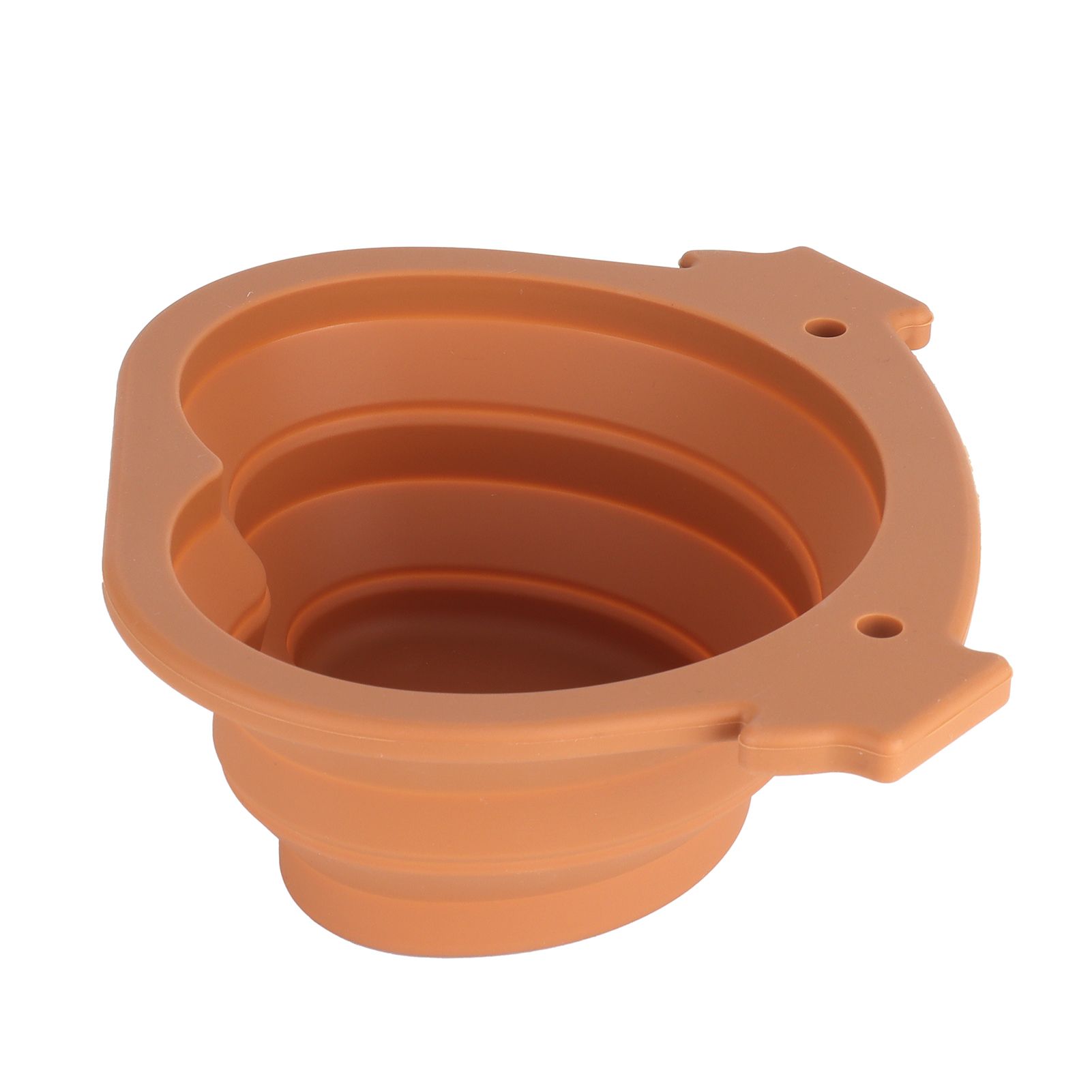 600ml Collapsible Dog Bowl Brown Durable Multifunctional Foldable Portable Dog Bowl for Hiking Camping - Image 4