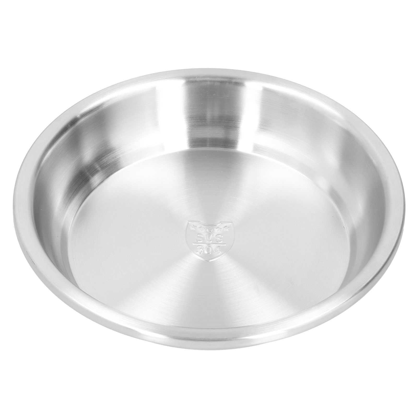 Deep Plate Stainless Steel Heavy Duty Salad Soup Serving Dish Tableware for Home Kitchen26cm - Image 3