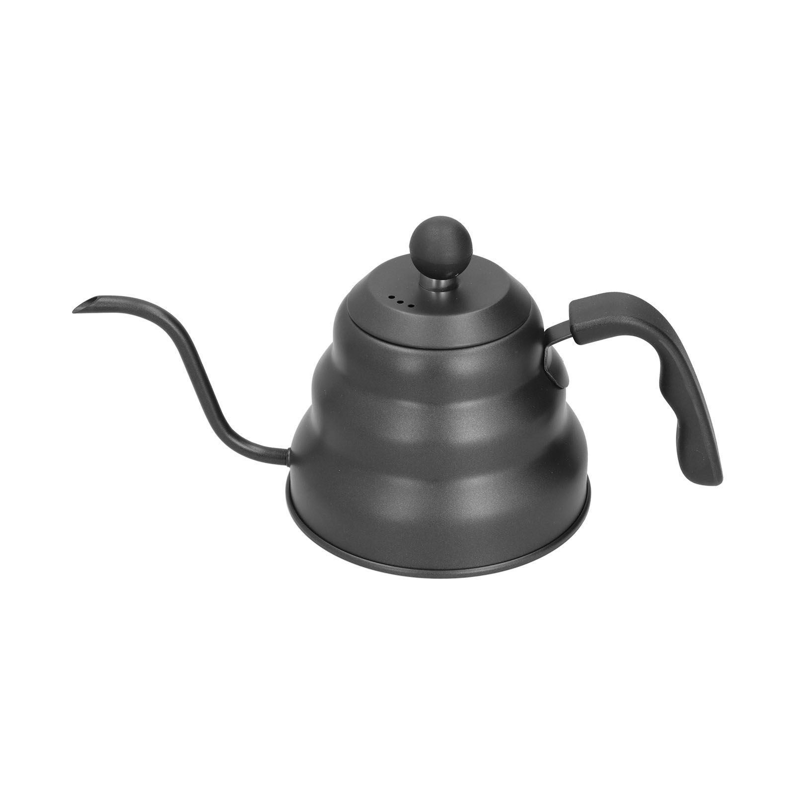 PTFE Stainless Steel Tea Pot Coffee Kettle Gooseneck Spout Pour Over Coffee Maker Drip Kettle Black1L - Image 1