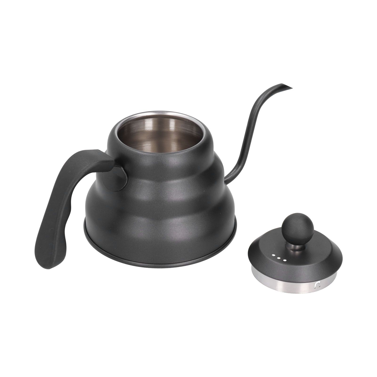 PTFE Stainless Steel Tea Pot Coffee Kettle Gooseneck Spout Pour Over Coffee Maker Drip Kettle Black1.2L - Image 5