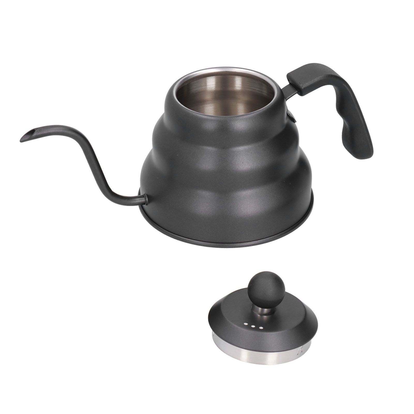 PTFE Stainless Steel Tea Pot Coffee Kettle Gooseneck Spout Pour Over Coffee Maker Drip Kettle Black1.2L - Image 6