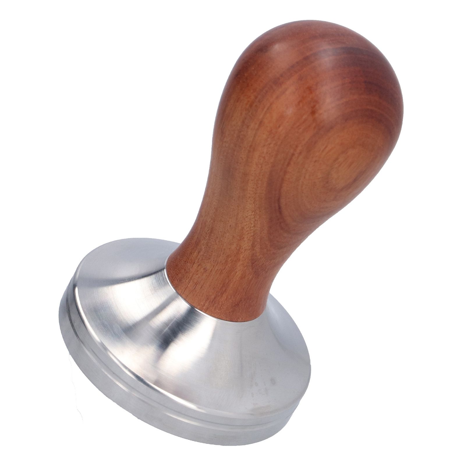 58mm Flat Base Coffee Tamper Manual Stainless Steel Coffee Powder Pressing Hammer with Wood Handle - Image 3