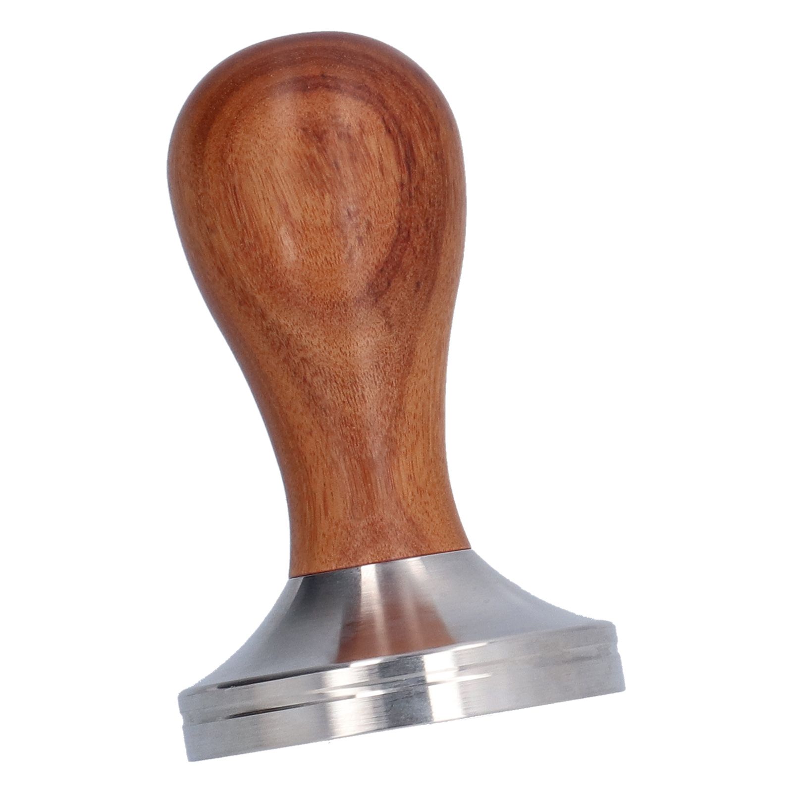 58mm Flat Base Coffee Tamper Manual Stainless Steel Coffee Powder Pressing Hammer with Wood Handle - Image 5