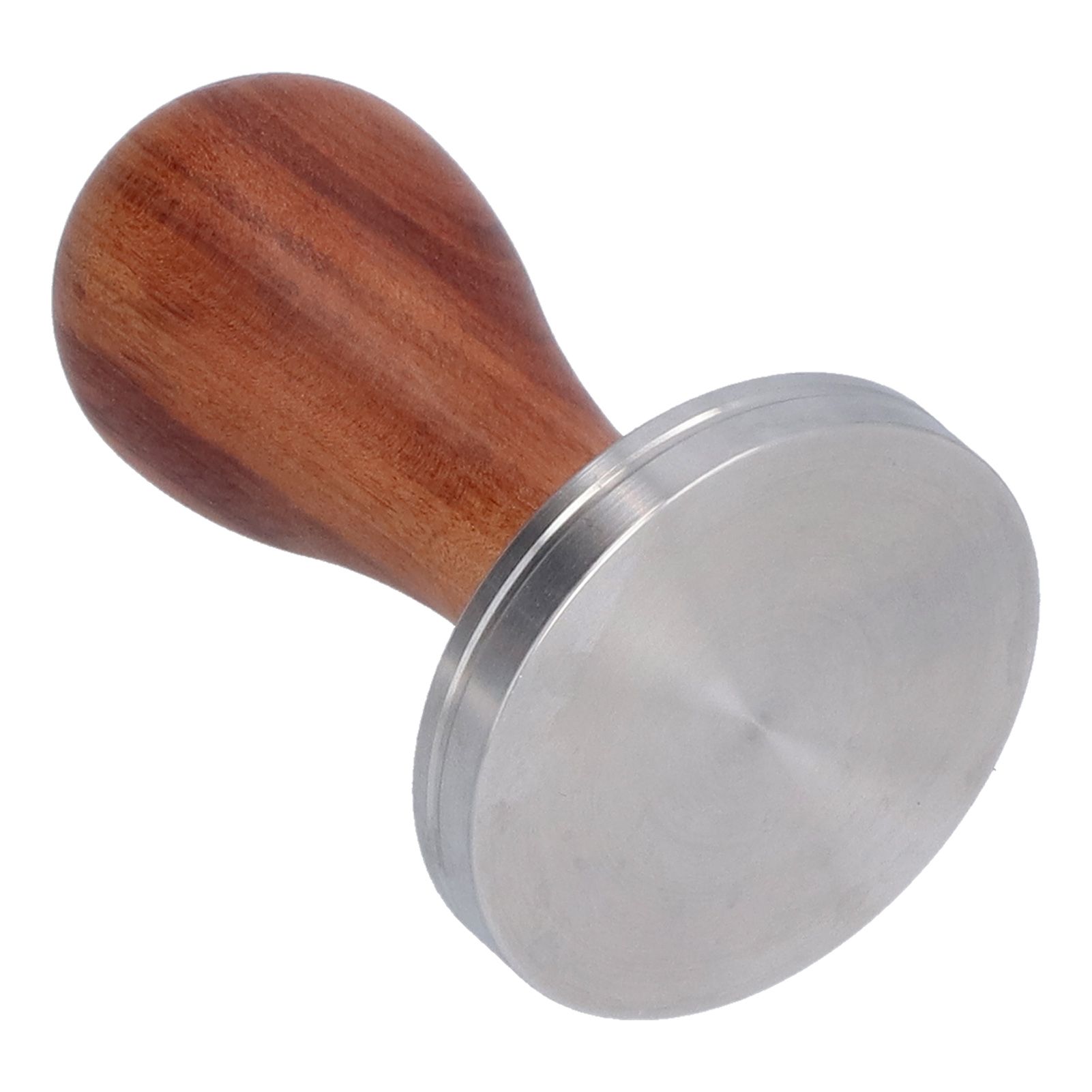 58mm Flat Base Coffee Tamper Manual Stainless Steel Coffee Powder Pressing Hammer with Wood Handle - Image 8