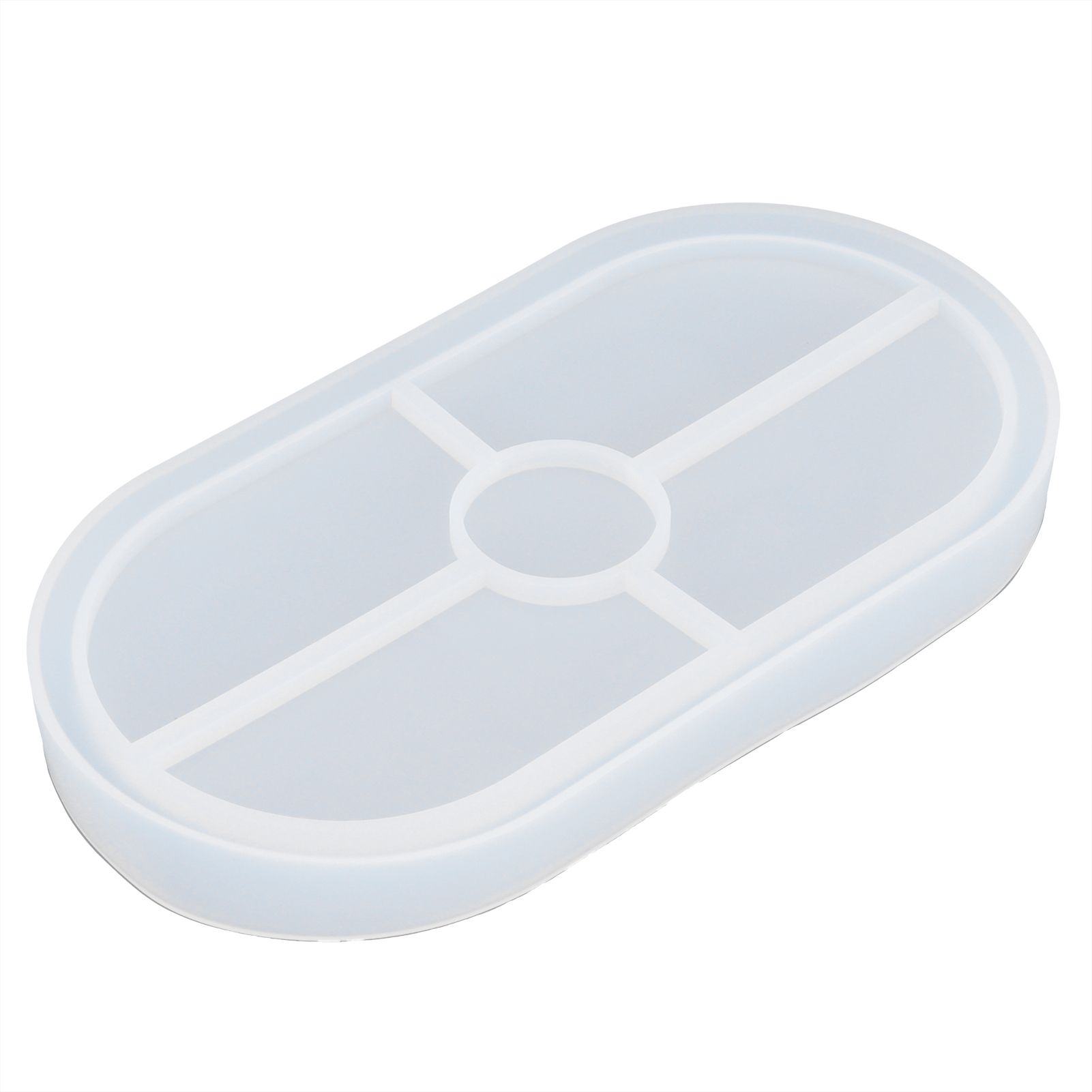DIY Silicone Mold Oval Crystal Epoxy Resin Tea Coaster Mold for Home Kitchen Bakery - Image 2