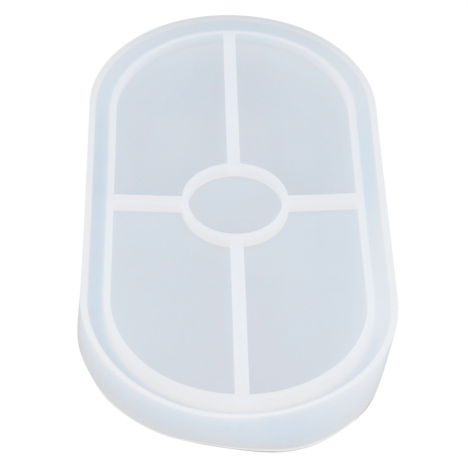 DIY Silicone Mold Oval Crystal Epoxy Resin Tea Coaster Mold for Home Kitchen Bakery - Image 3
