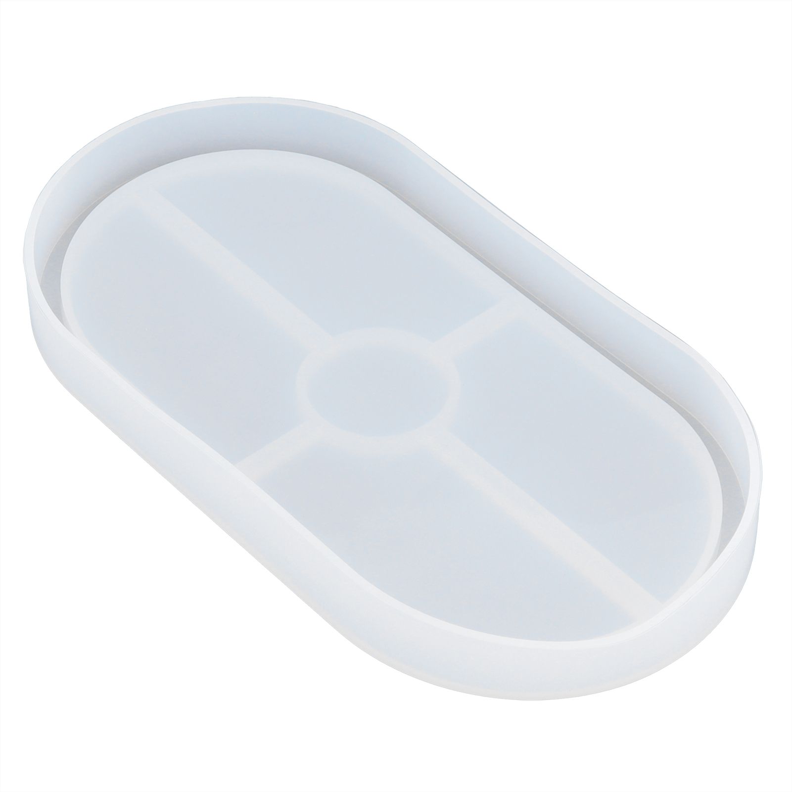 DIY Silicone Mold Oval Crystal Epoxy Resin Tea Coaster Mold for Home Kitchen Bakery - Image 5