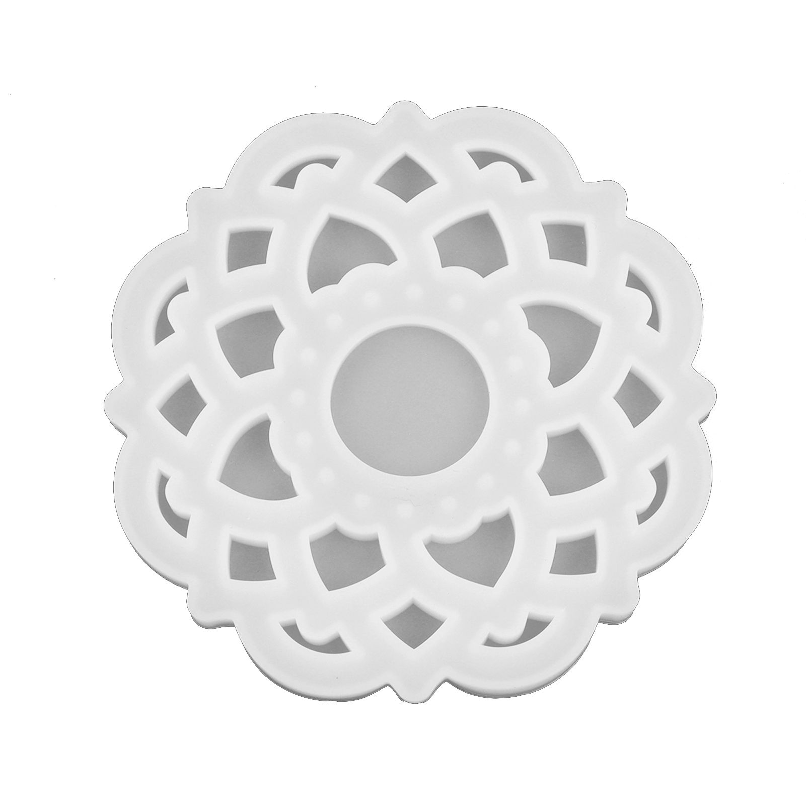 DIY Crystal Epoxy Resin Mold Innovative Shaped Mirror Silicone Candle Holder Mold for BakeryLotus Mold 60‑734 - Image 1