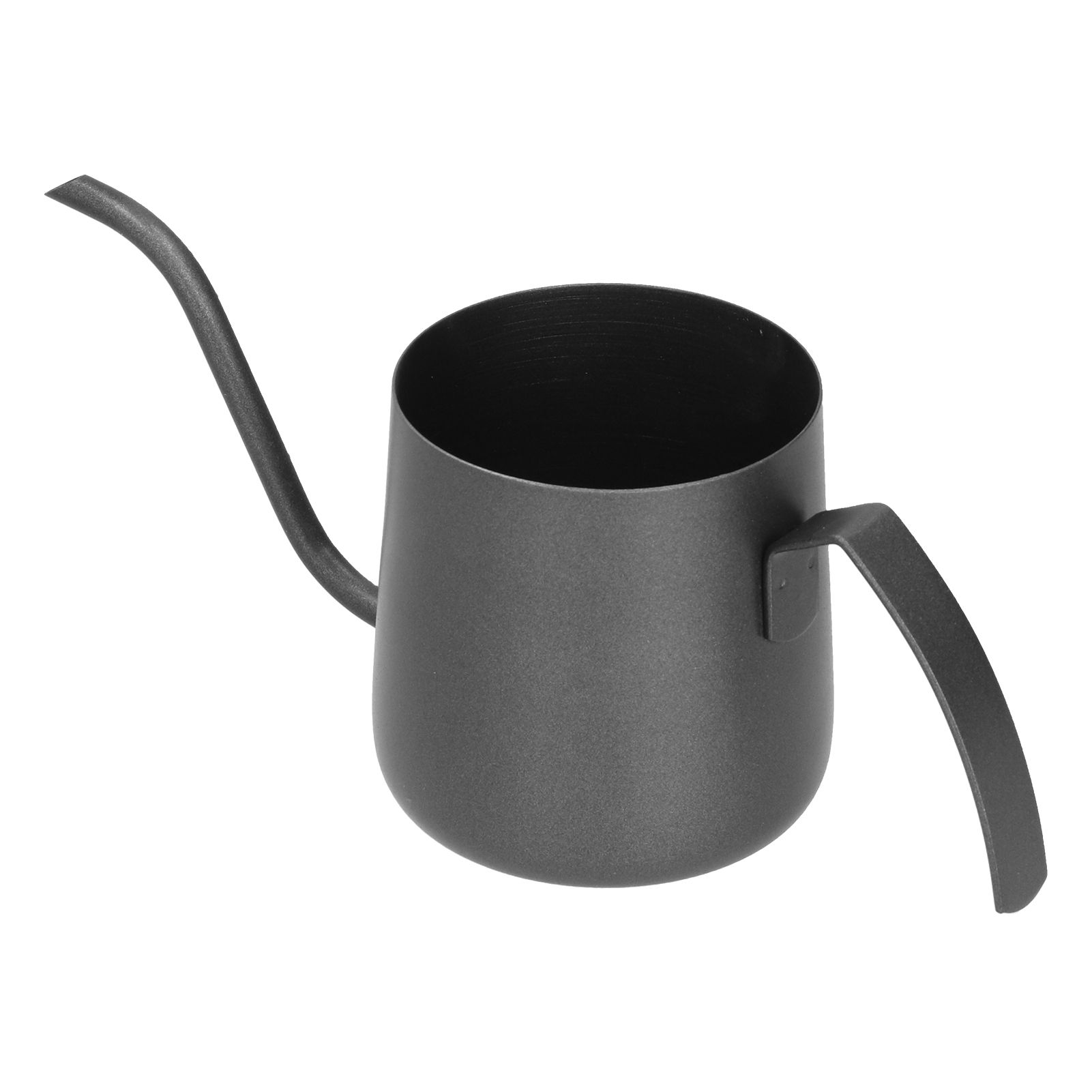 304 Stainless Steel PTFE Gooseneck Kettle with Inner Scale Pour Over Coffee Pot for Home250ml Black - Image 1