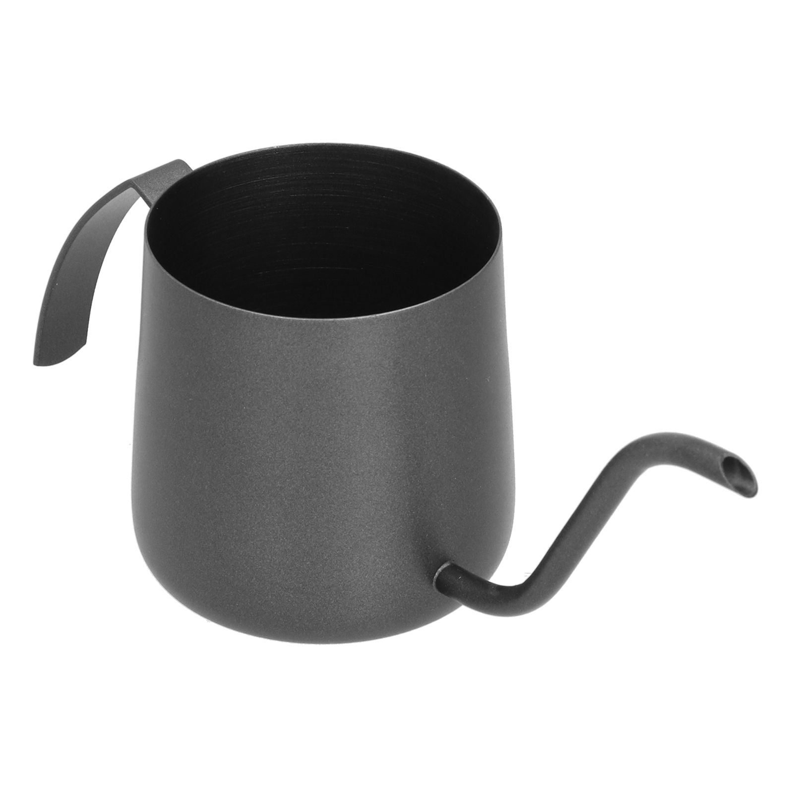 304 Stainless Steel PTFE Gooseneck Kettle with Inner Scale Pour Over Coffee Pot for Home250ml Black - Image 2