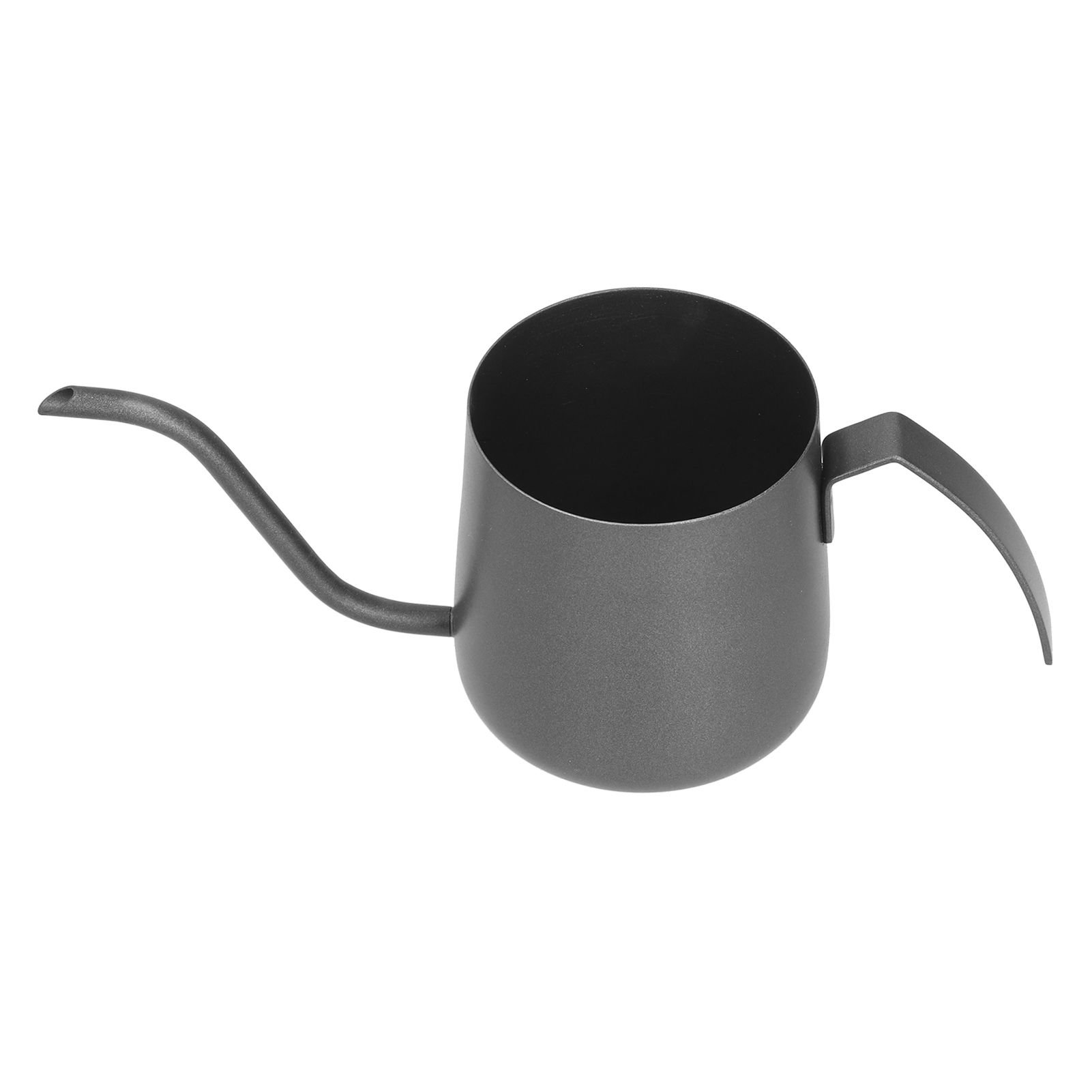 304 Stainless Steel PTFE Gooseneck Kettle with Inner Scale Pour Over Coffee Pot for Home250ml Black - Image 3