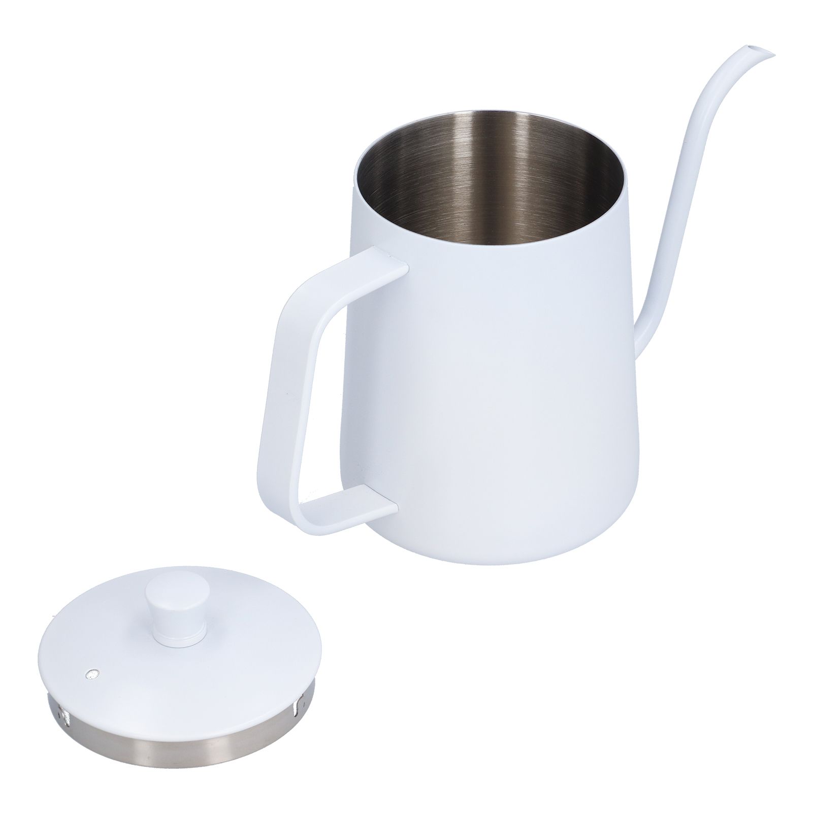 Coffee Kettle Stainless Steel Mini Portable White Thin Mouth Pour Over Kettle for Travelling Camping Tea Coffee - Image 8