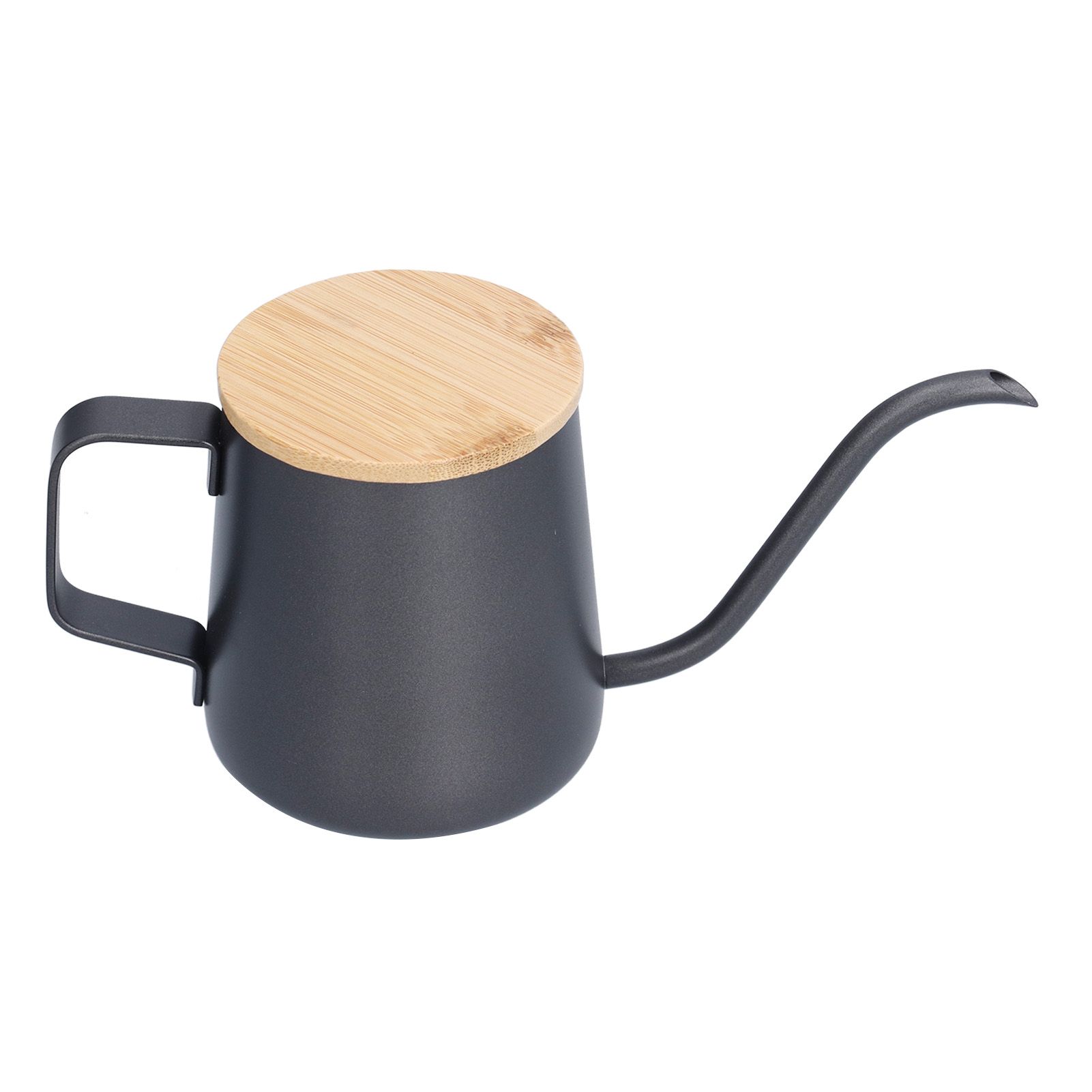 350ml Stainless Steel Coffee Pot Long Narrow Spout Manual Coffee Making Kettle with Bamboo Lid - Image 8