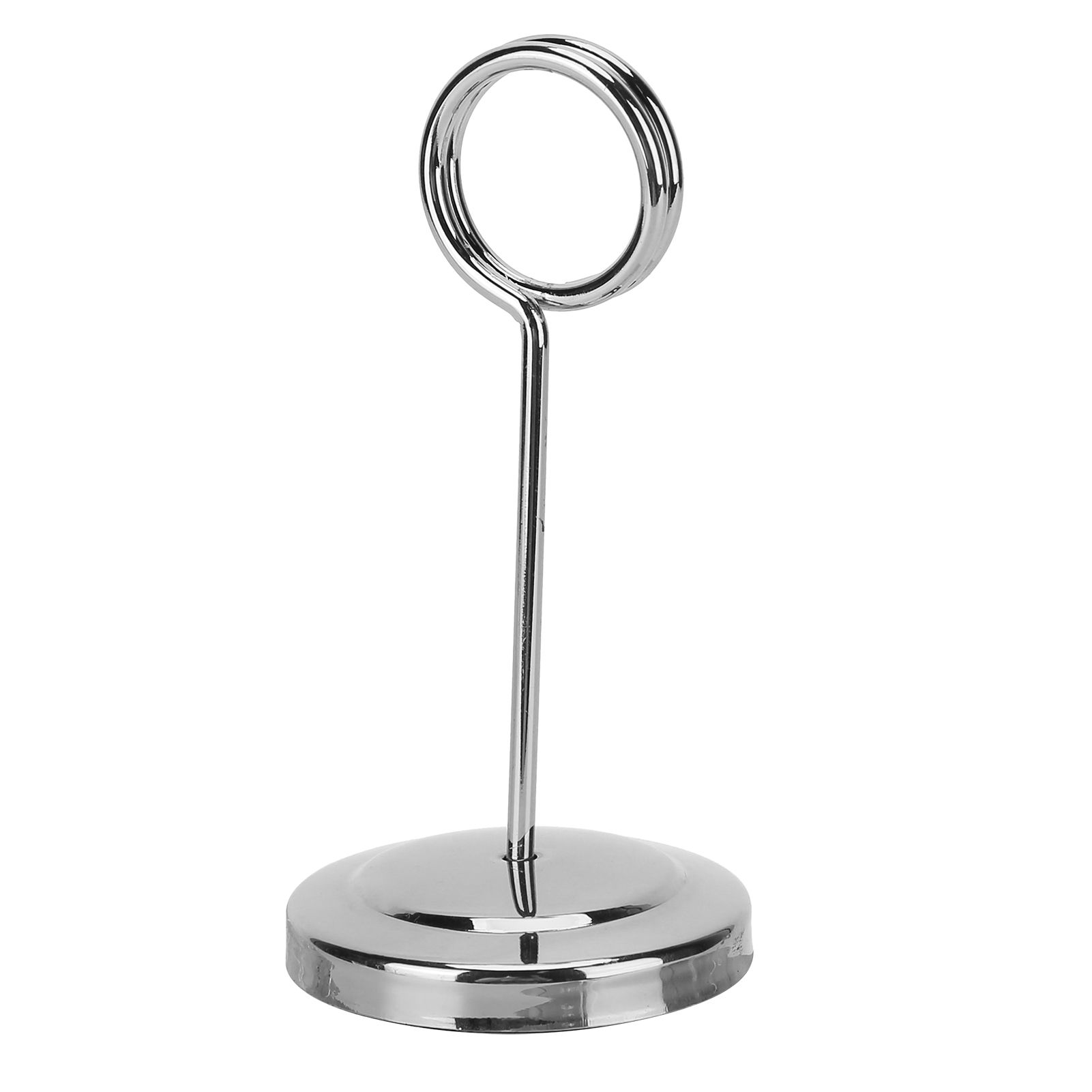 Table Number Holder Stainless Steel Durable Fade Resistant Lightweight Picture Clip for Hotel Restaurant10.5cm Silver - Image 1